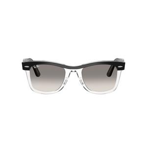 Ray-Ban Wayfarer Clear Grey Gradient Sunglasses – Black on Transparent