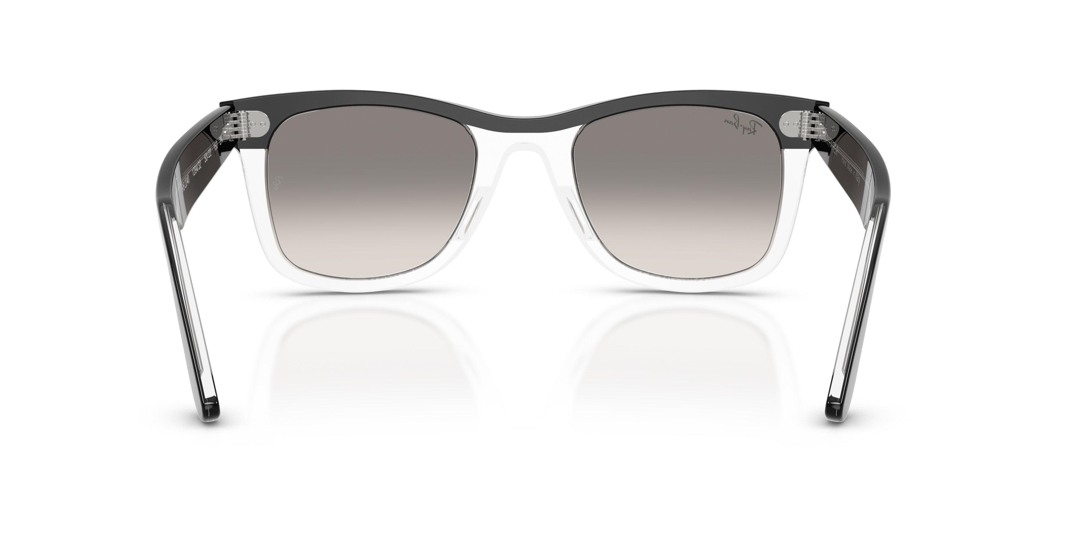 Ray-Ban Wayfarer Clear Grey Gradient Sunglasses &ndash; Black on Transparent - BLACK/GREY Thumbnail View 3