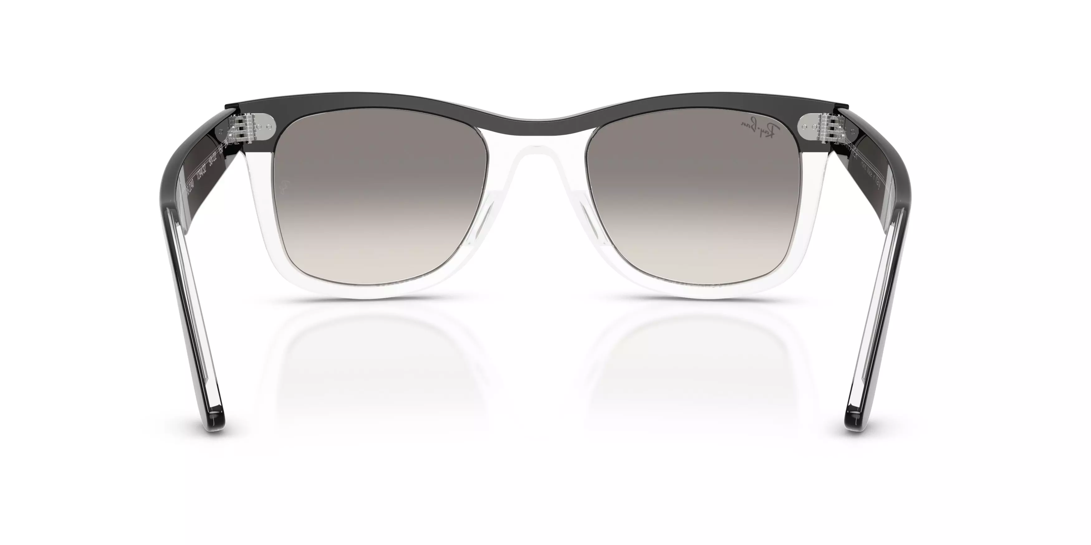 Ray-Ban Wayfarer Clear Grey Gradient Sunglasses – Black on Transparent - BLACK/GREY