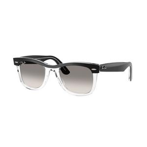 Ray-Ban Wayfarer Clear Grey Gradient Sunglasses – Black on Transparent