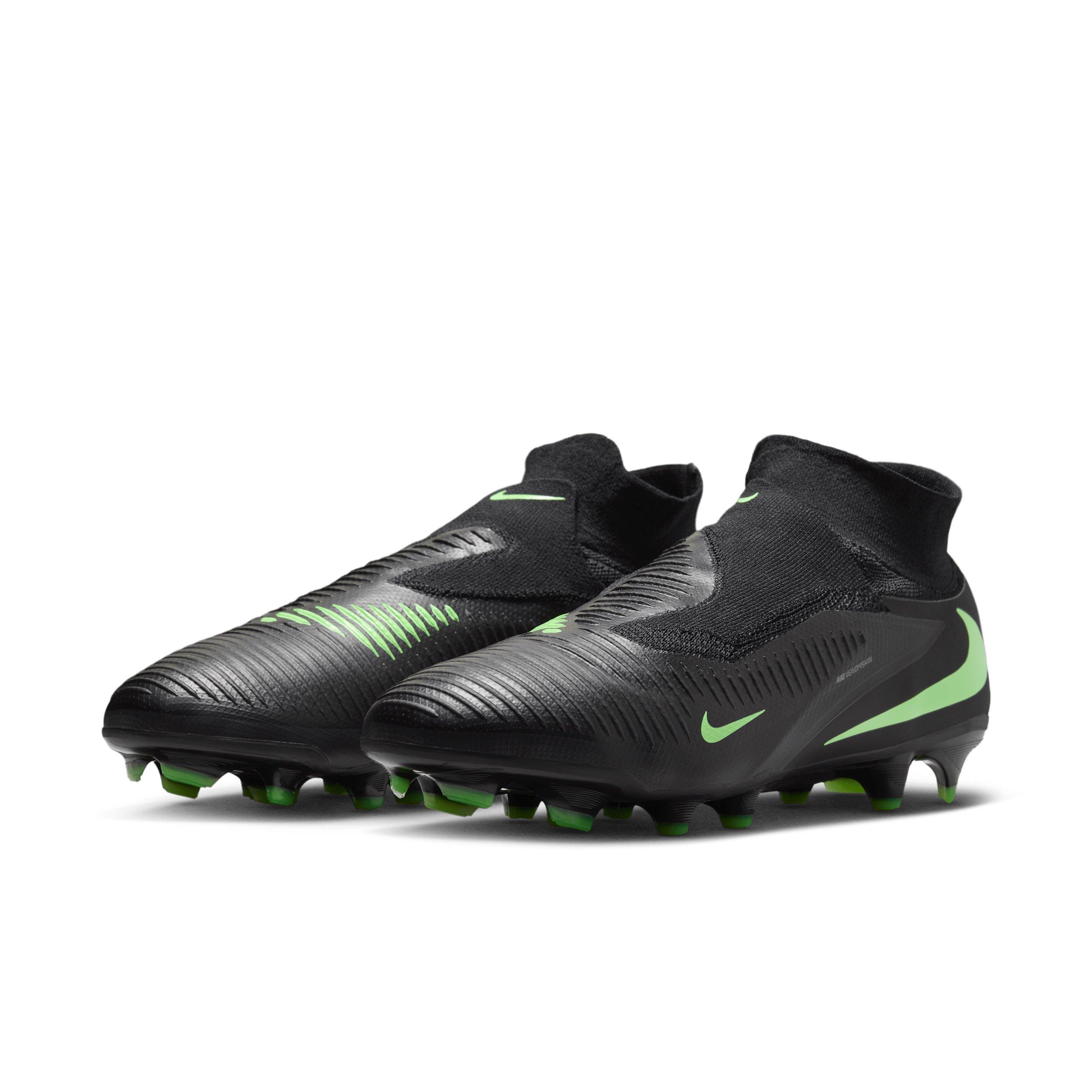 Nike Phantom 6 High Pro FG "Black/Black/Illusion Green" Men's Soccer Cleat - BLACK/BLACK/GREEN