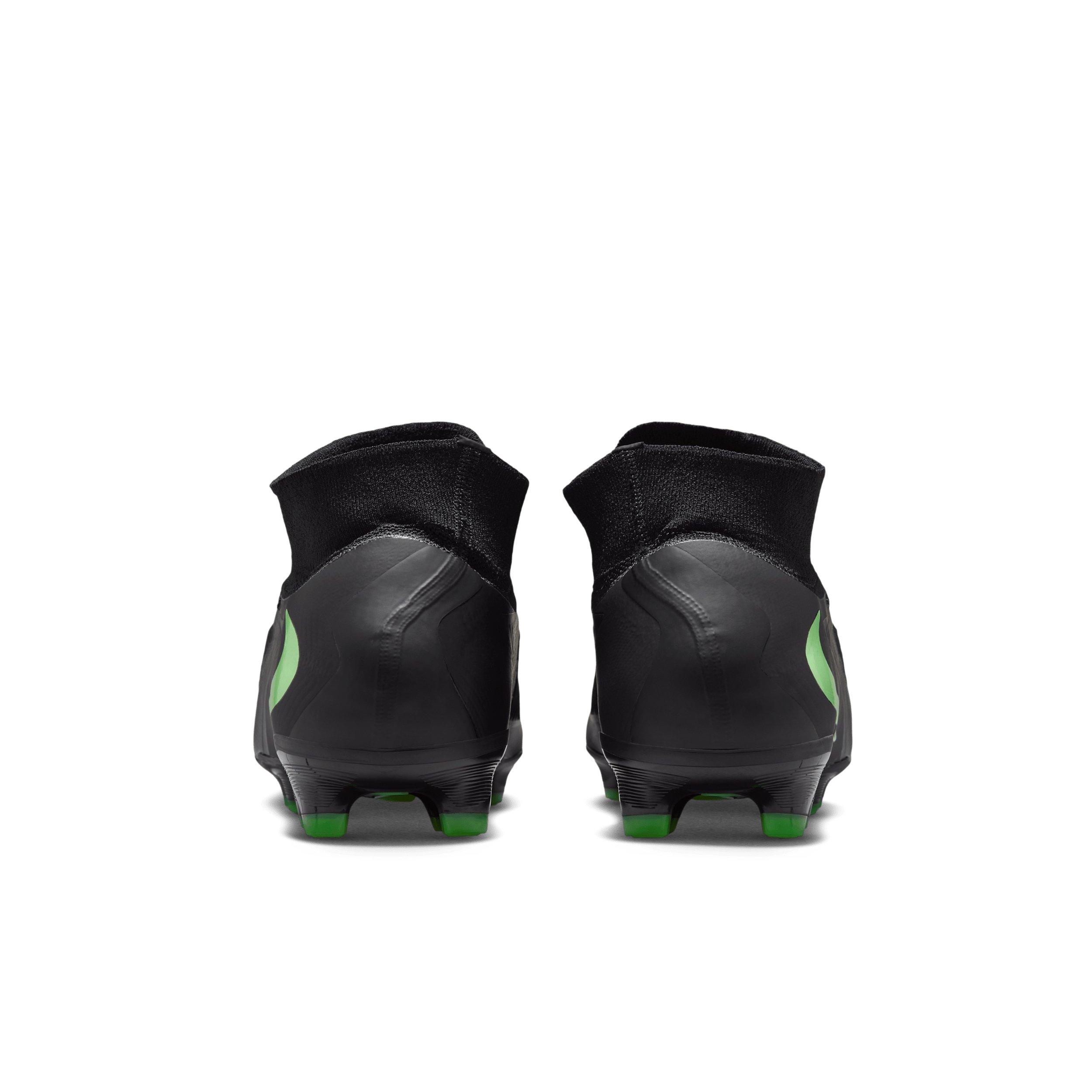 Nike Phantom 6 High Pro FG "Black/Black/Illusion Green" Men's Soccer Cleat - BLACK/BLACK/GREEN