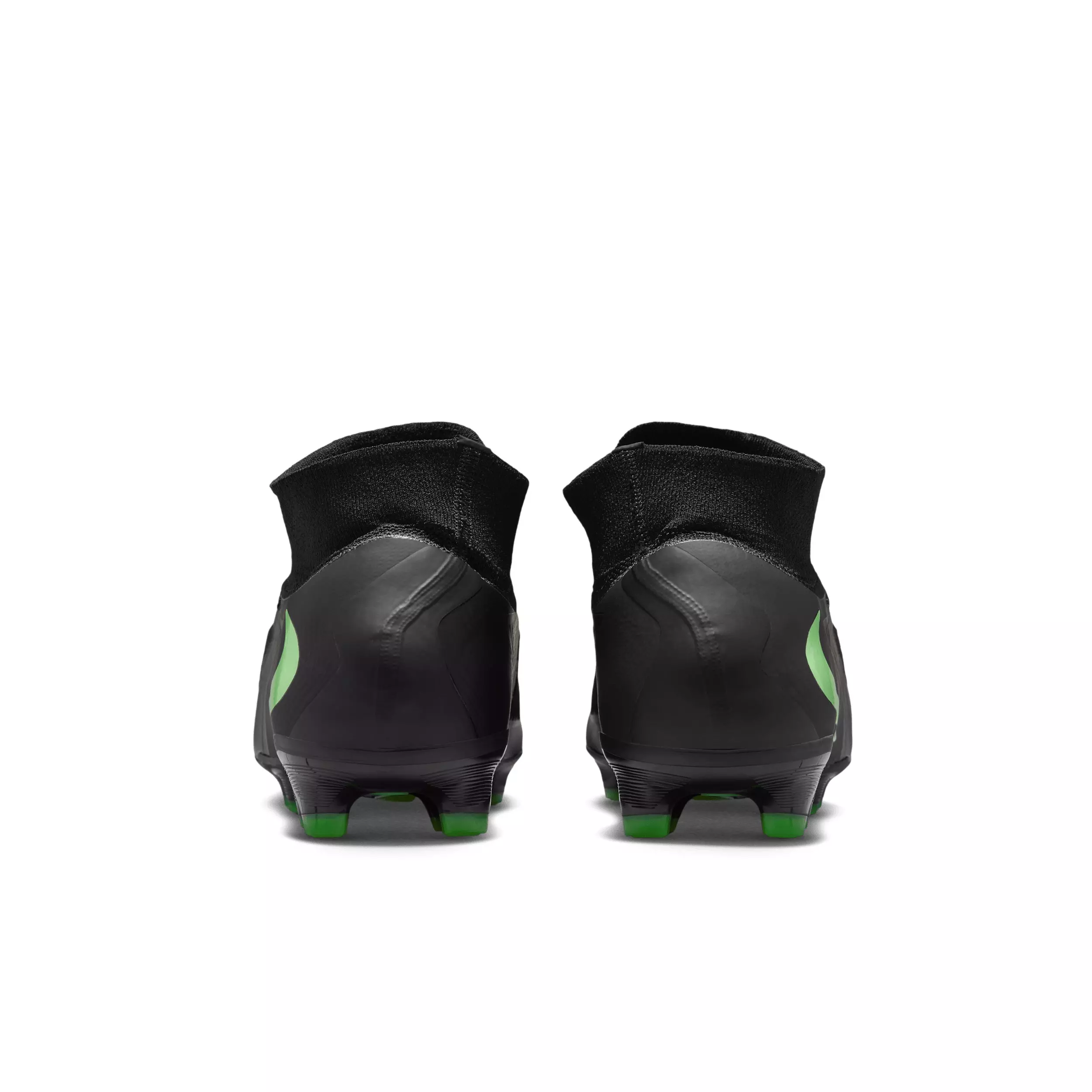 Nike Phantom 6 High Pro FG "Black/Black/Illusion Green" Men's Soccer Cleat - BLACK/BLACK/GREEN