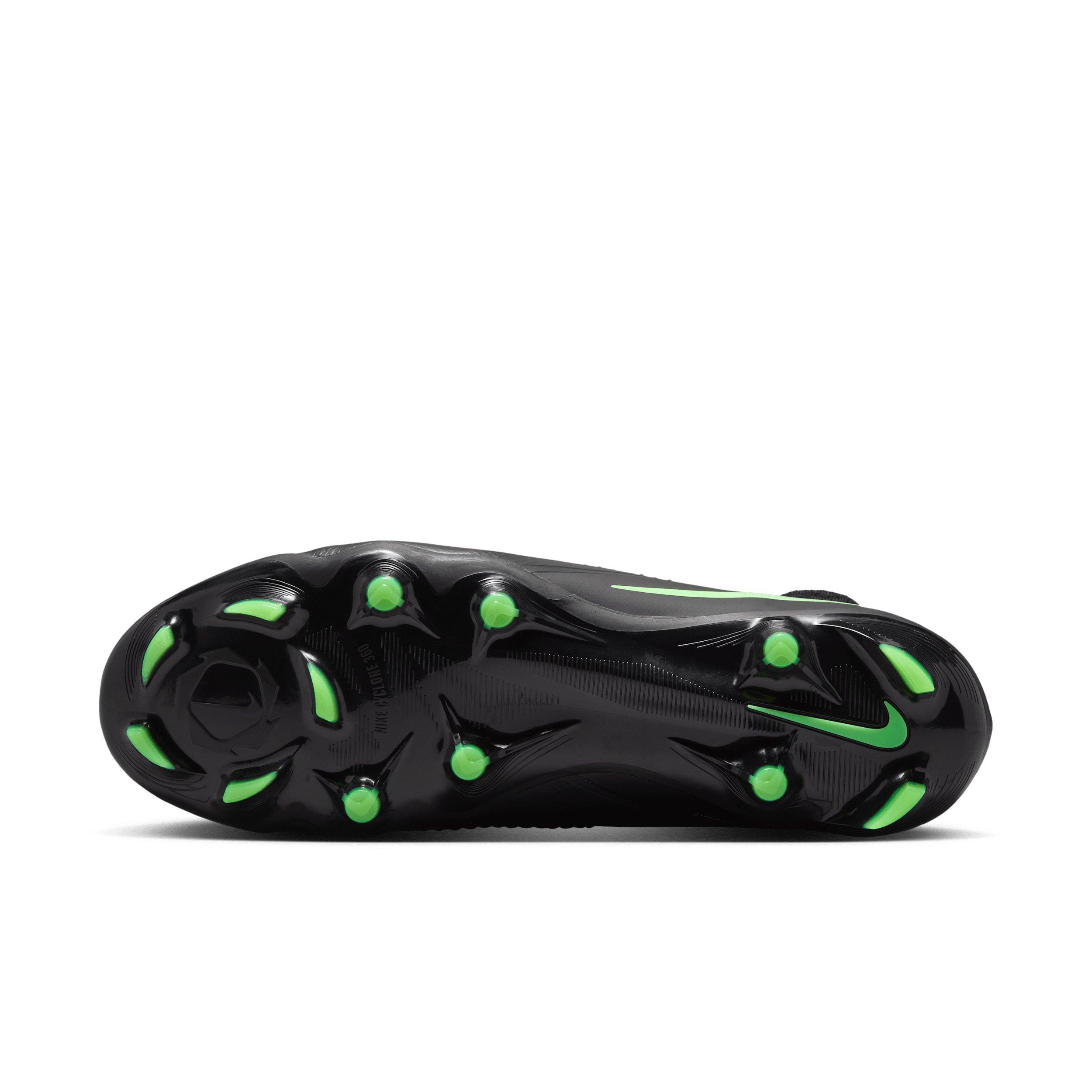 Nike Phantom 6 High Pro FG "Black/Black/Illusion Green" Men's Soccer Cleat - BLACK/BLACK/GREEN