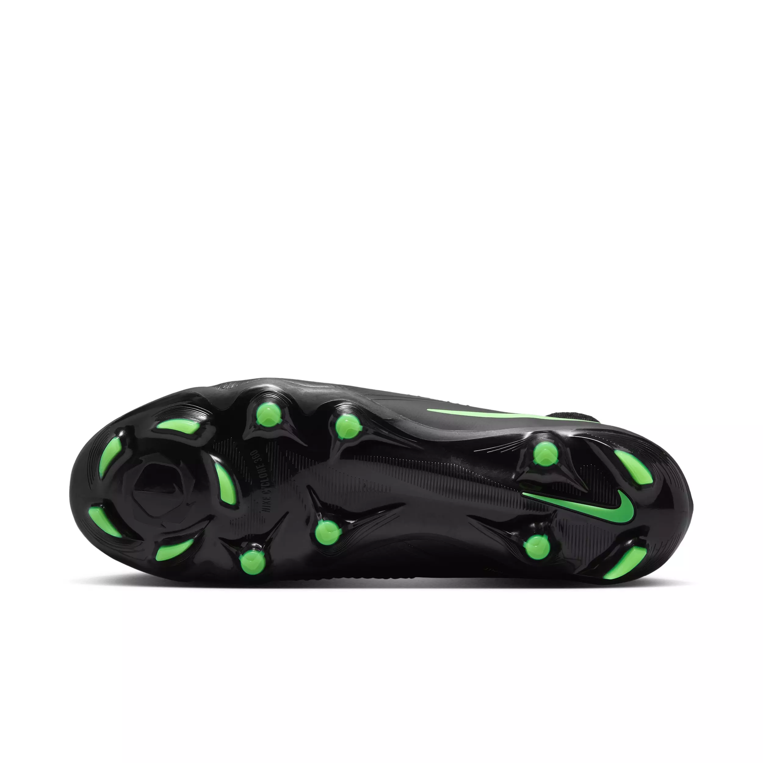Nike Phantom 6 High Pro FG "Black/Black/Illusion Green" Men's Soccer Cleat - BLACK/BLACK/GREEN