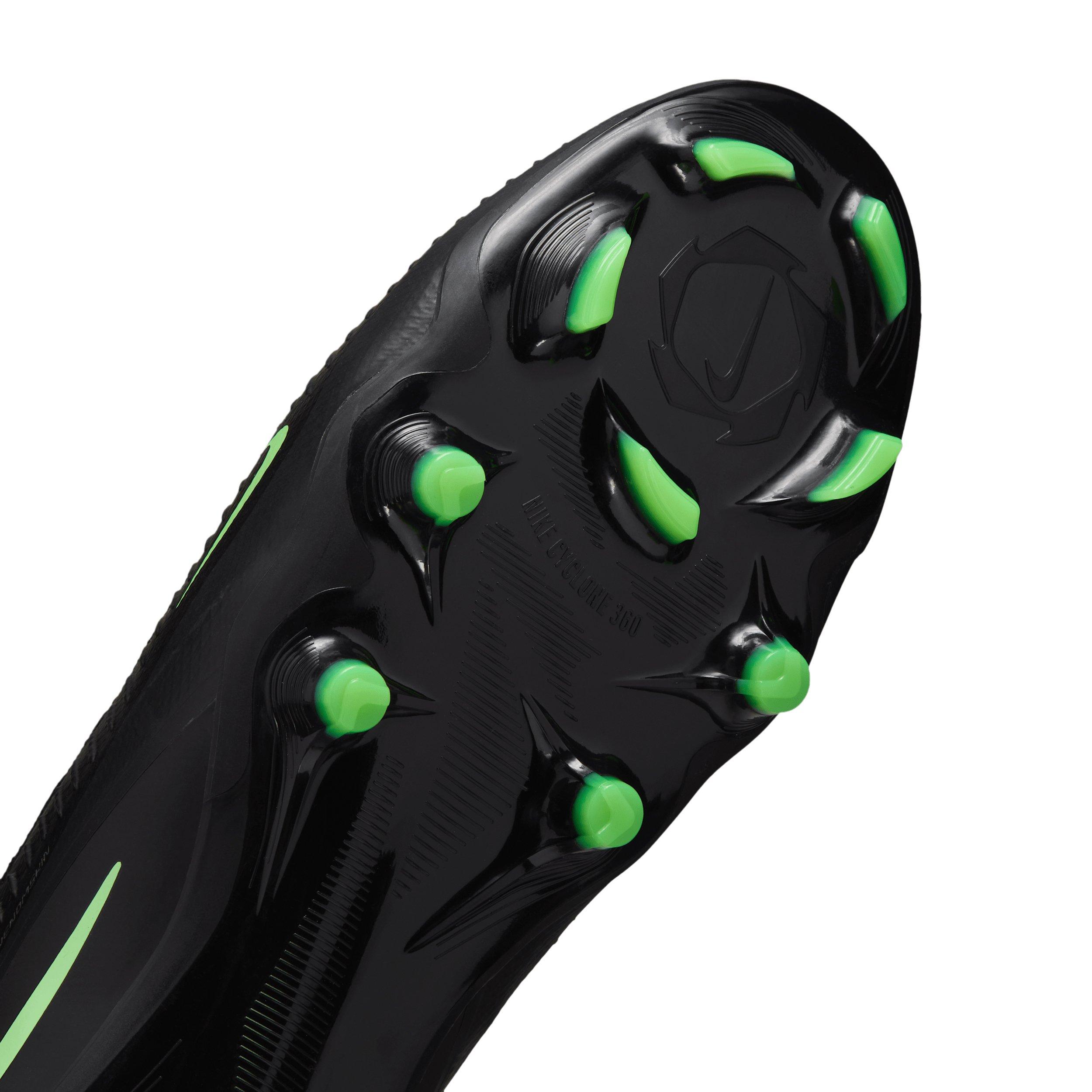 Nike Phantom 6 High Pro FG "Black/Black/Illusion Green" Men's Soccer Cleat - BLACK/BLACK/GREEN
