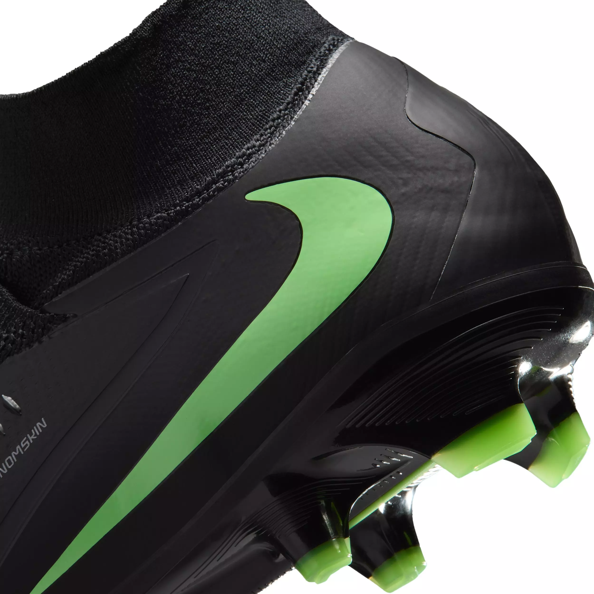 Nike Phantom 6 High Pro FG "Black/Black/Illusion Green" Men's Soccer Cleat - BLACK/BLACK/GREEN
