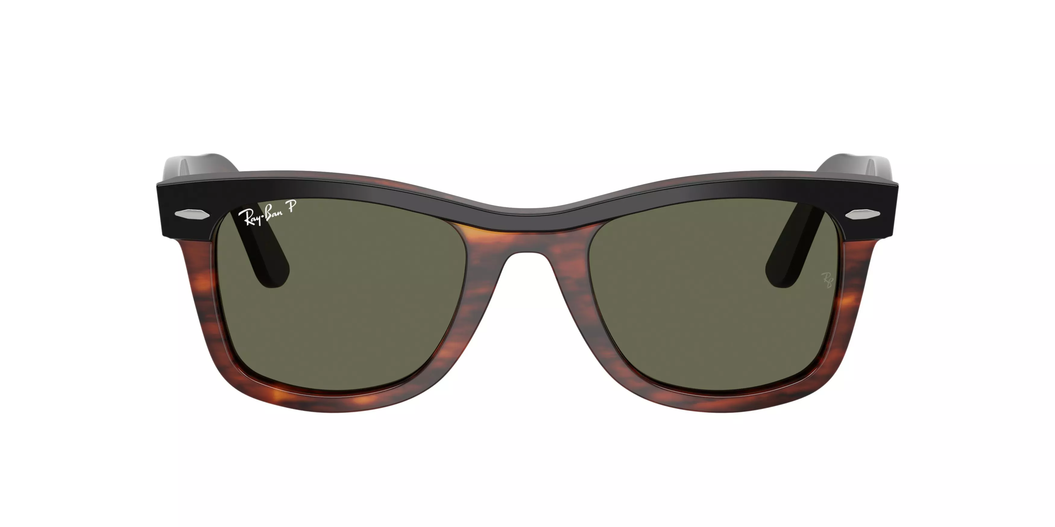 Ray-Ban Wayfarer Green Polarized Sunglasses – Black on Havana - BLACK/GREEN