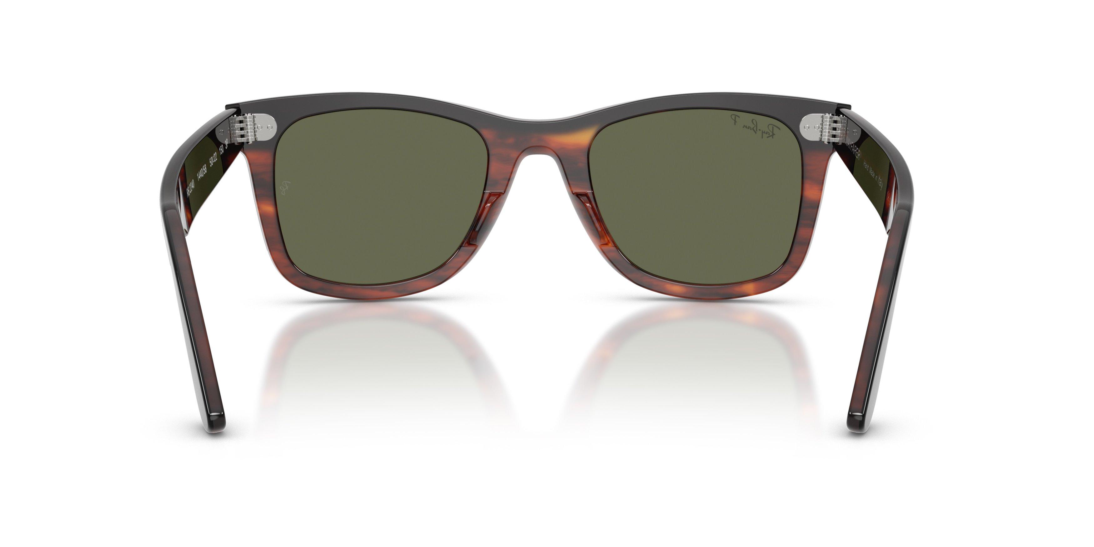 Ray-Ban Wayfarer Green Polarized Sunglasses &ndash; Black on Havana - BLACK/GREEN Thumbnail View 3