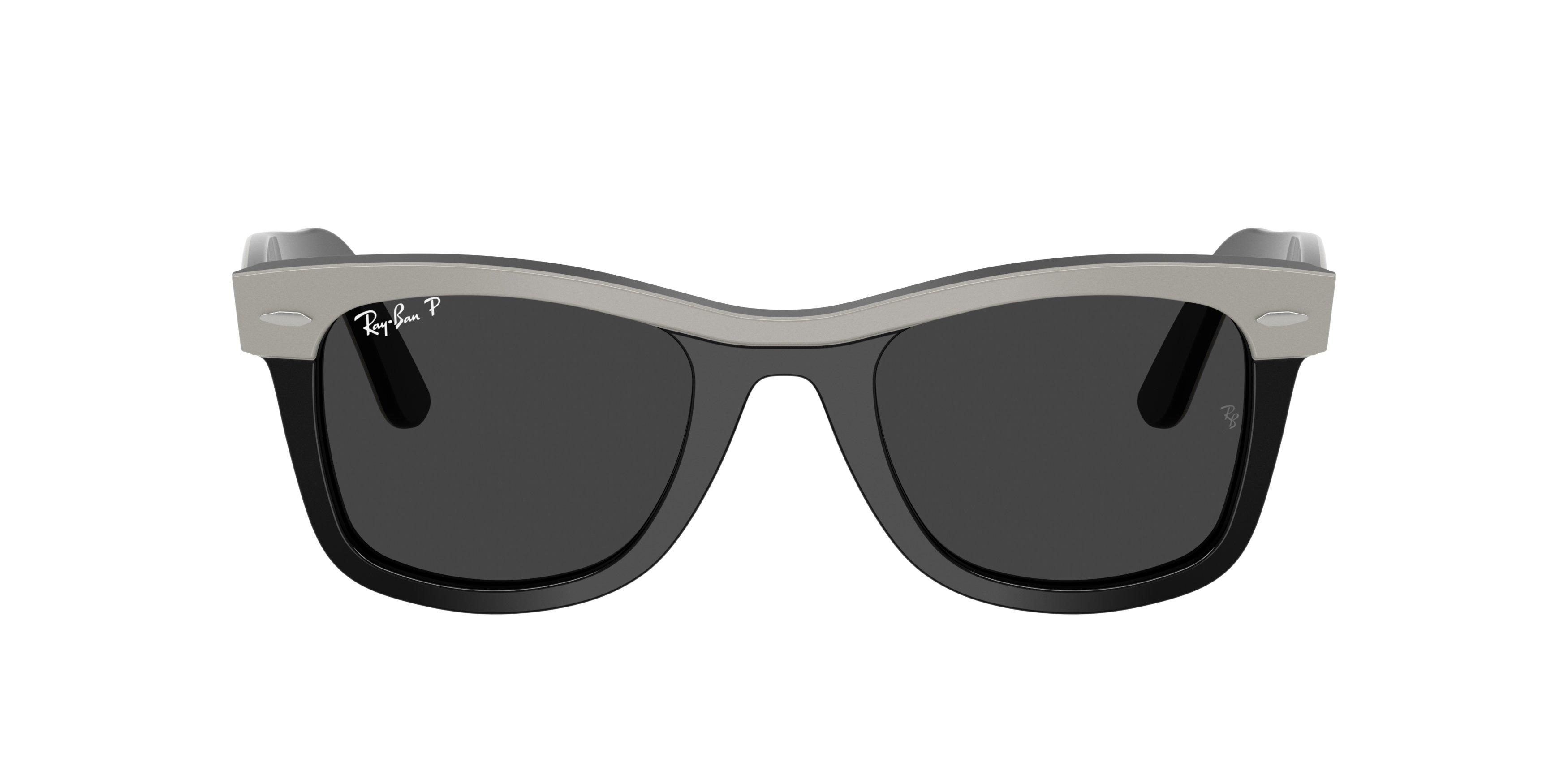 Ray-Ban Wayfarer Black Polarized Sunglasses &ndash; Grey on Black - GREY/BLACK Thumbnail View 2