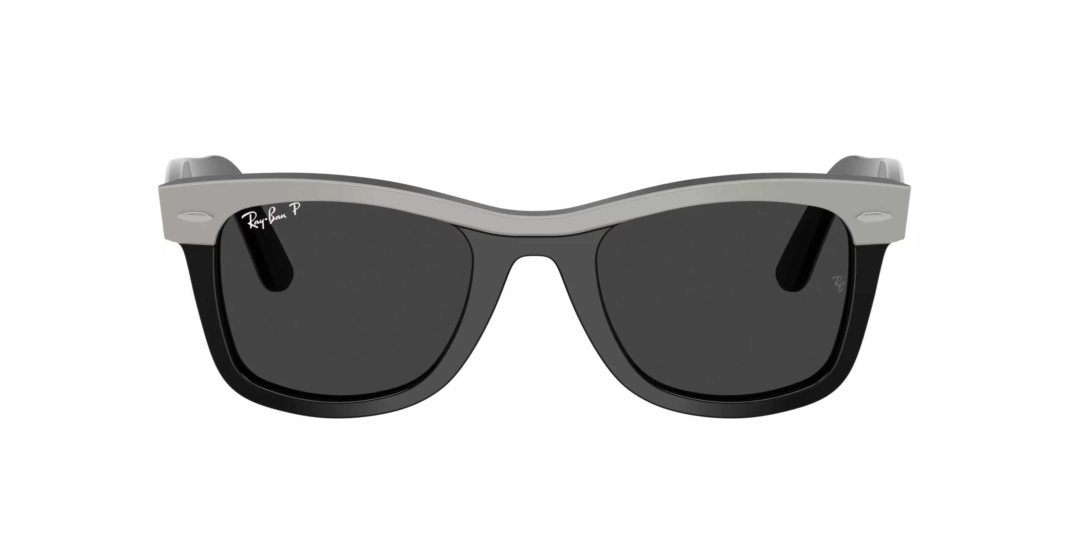 Ray-Ban Wayfarer Black Polarized Sunglasses – Grey on Black - GREY/BLACK