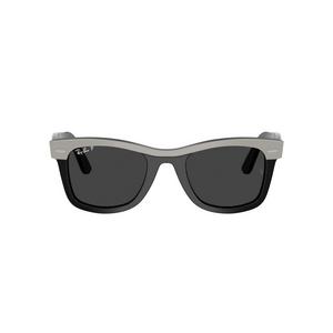 Ray-Ban Wayfarer Black Polarized Sunglasses – Grey on Black