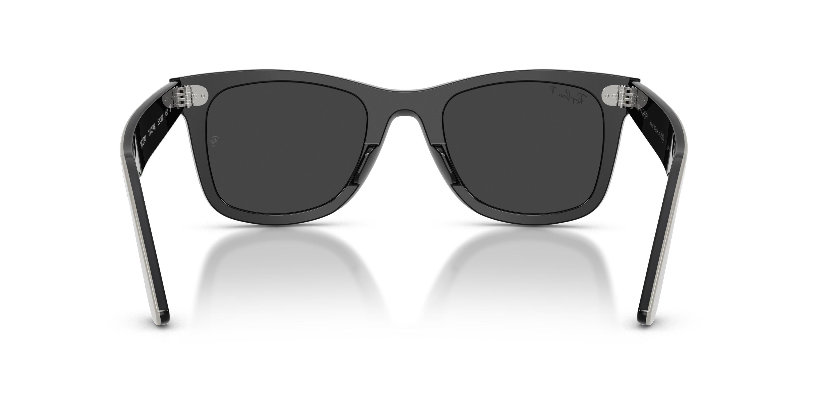 Ray-Ban Wayfarer Black Polarized Sunglasses &ndash; Grey on Black - GREY/BLACK Thumbnail View 3