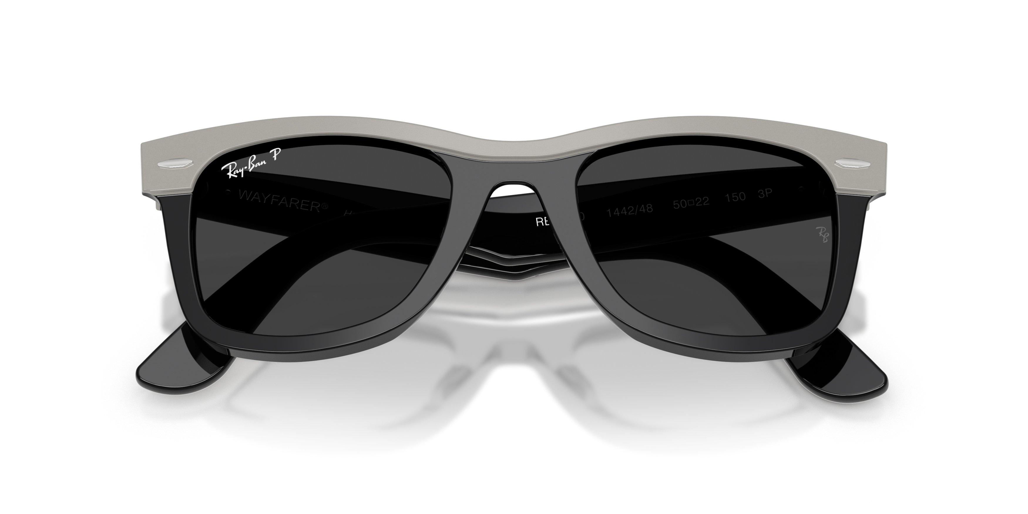 Ray-Ban Wayfarer Black Polarized Sunglasses &ndash; Grey on Black - GREY/BLACK Thumbnail View 6