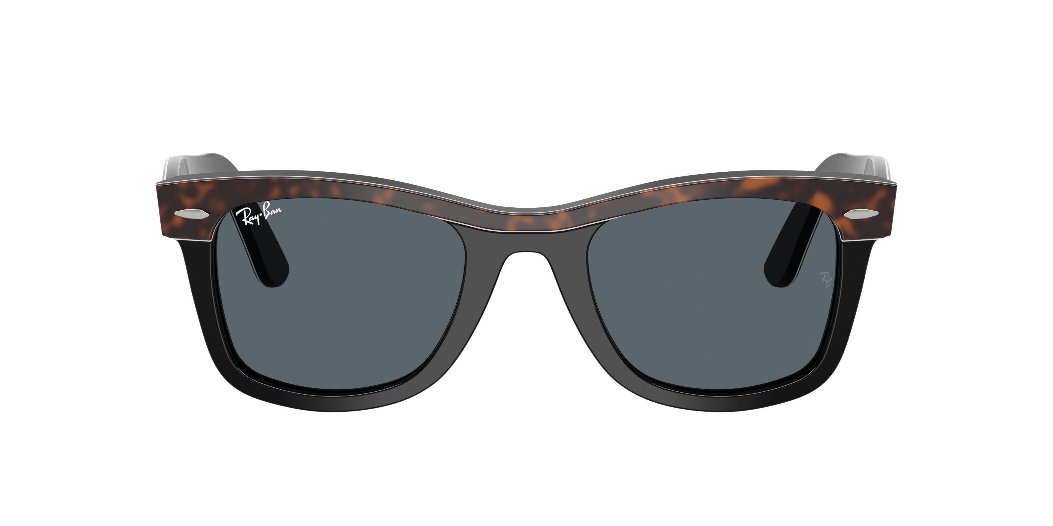 Ray-Ban Wayfarer Blue Sunglasses &ndash; Havana on Black - BLACK/BLUE Thumbnail View 2