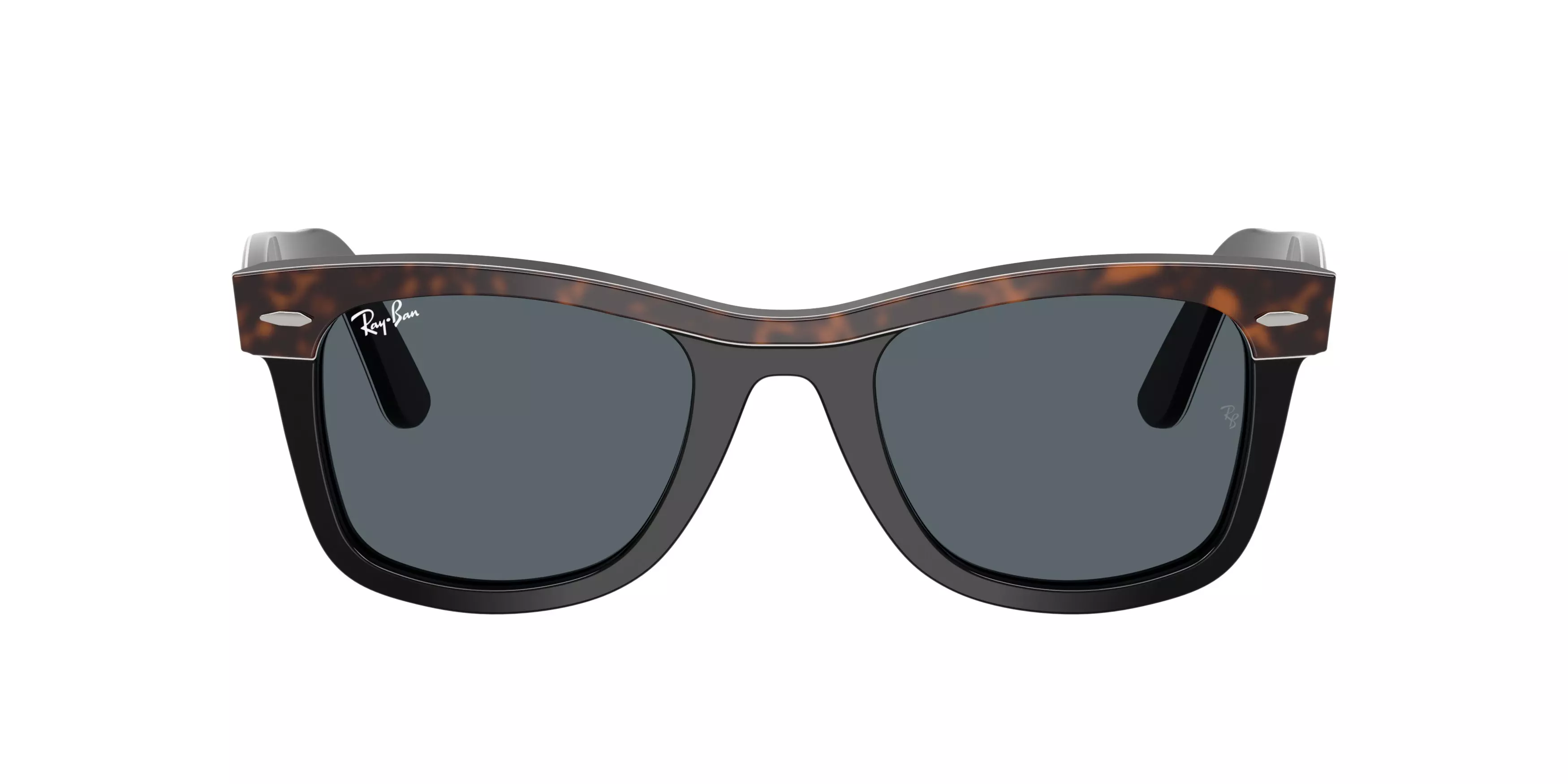 Ray-Ban Wayfarer Blue Sunglasses – Havana on Black - BLACK/BLUE