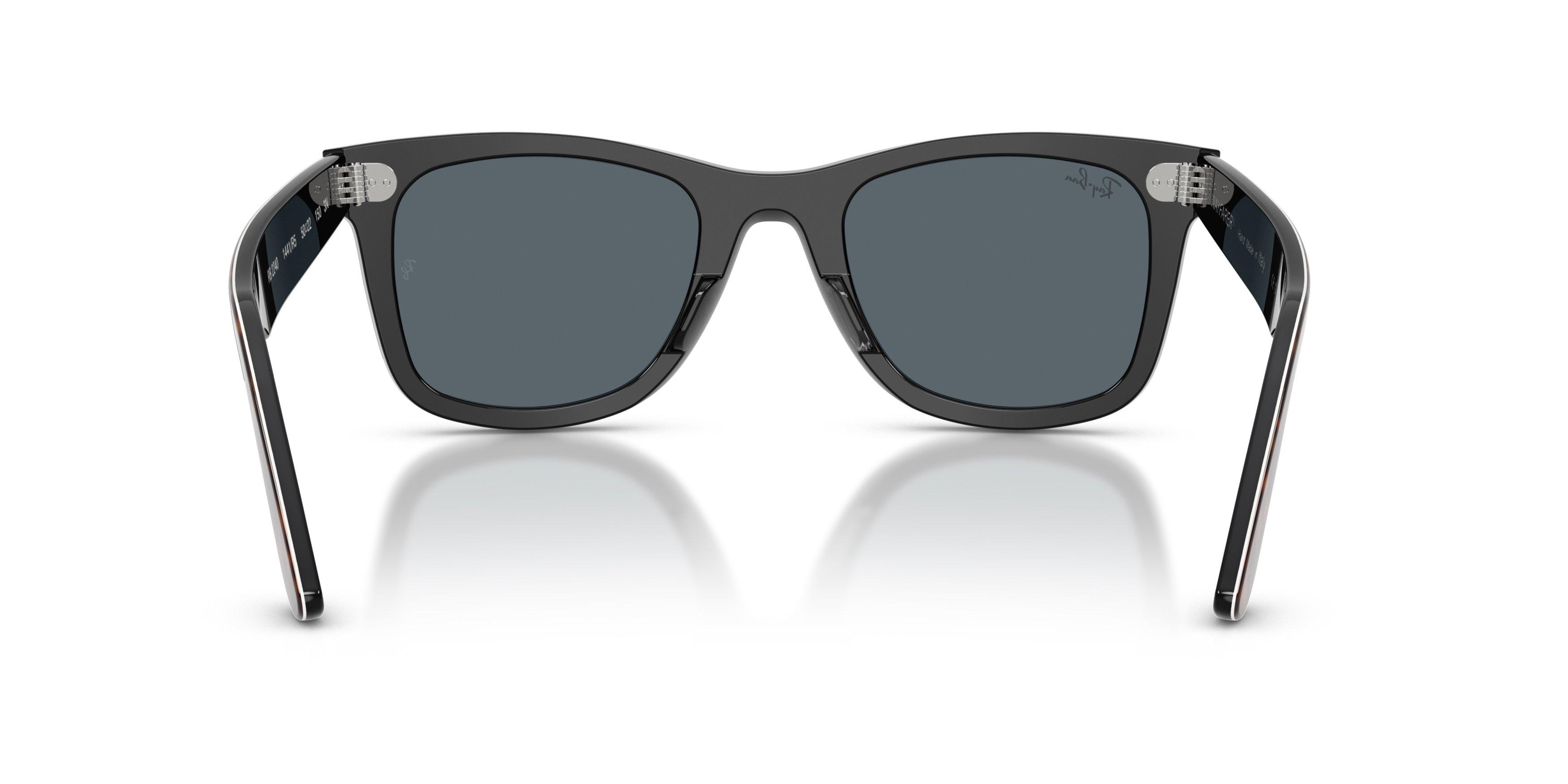 Ray-Ban Wayfarer Blue Sunglasses &ndash; Havana on Black - BLACK/BLUE Thumbnail View 3