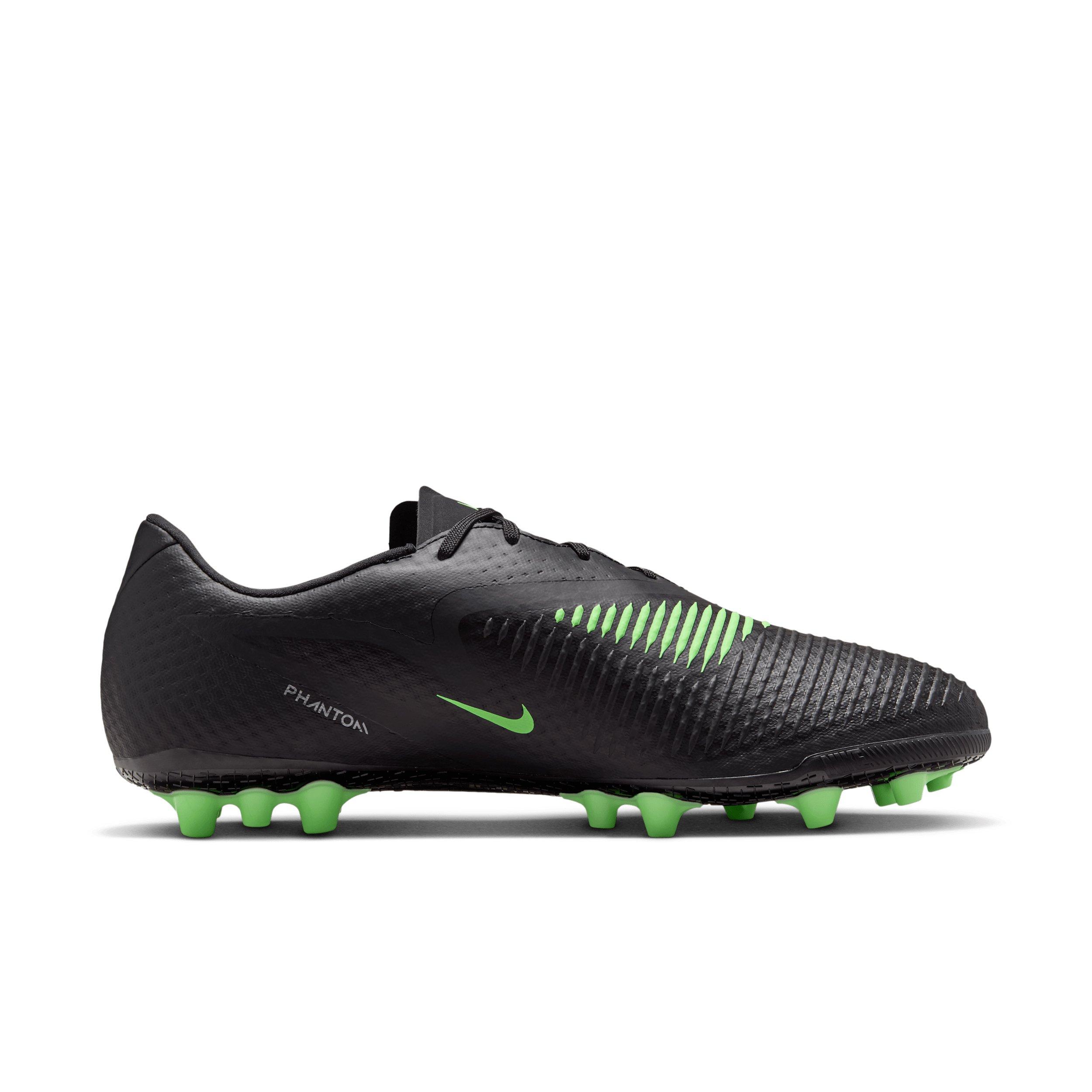 Nike Phantom 6 Low Academy AG "Black/Black/Illusion Green" Men's Soccer Cleat - BLACK/BLACK/GREEN