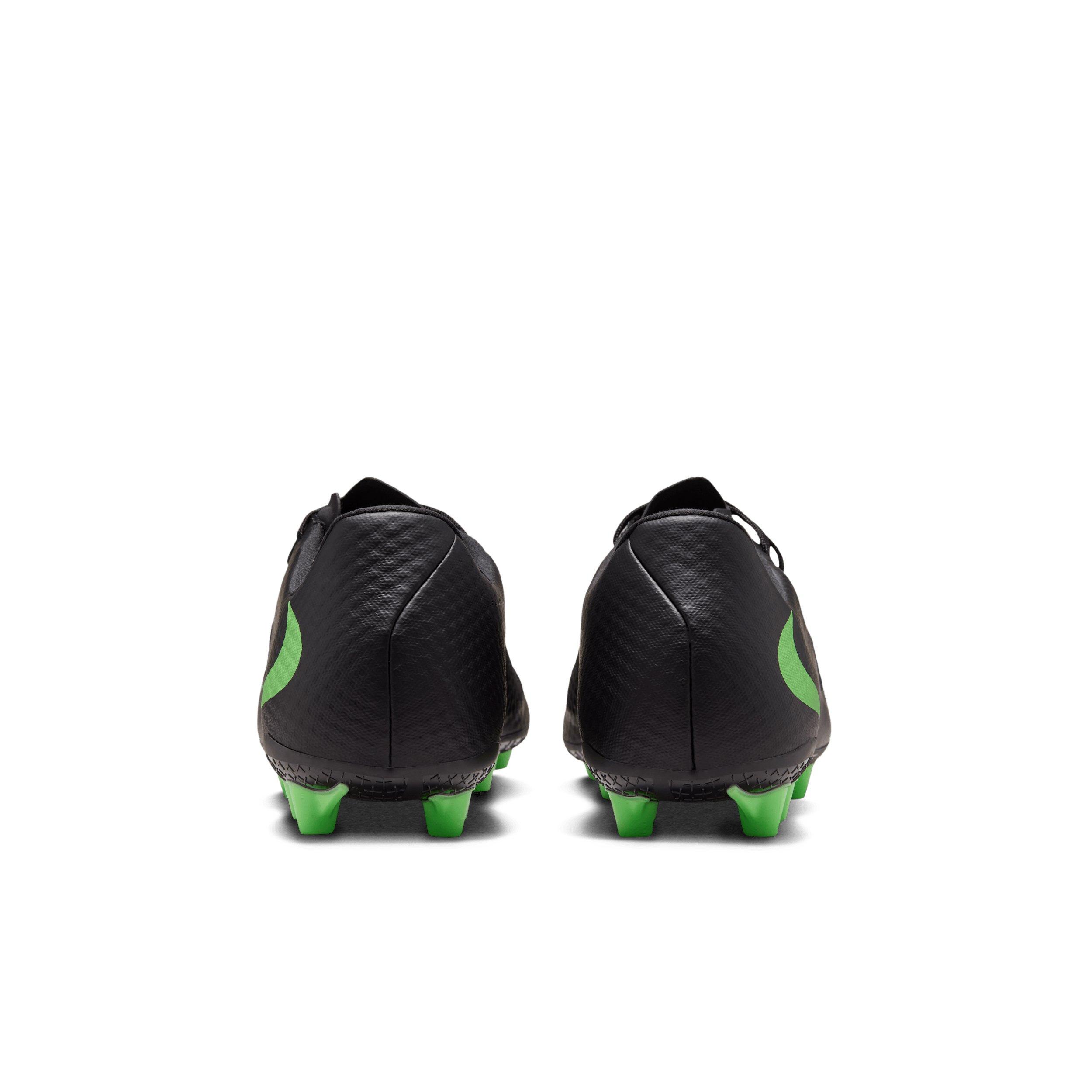 Nike Phantom 6 Low Academy AG "Black/Black/Illusion Green" Men's Soccer Cleat - BLACK/BLACK/GREEN