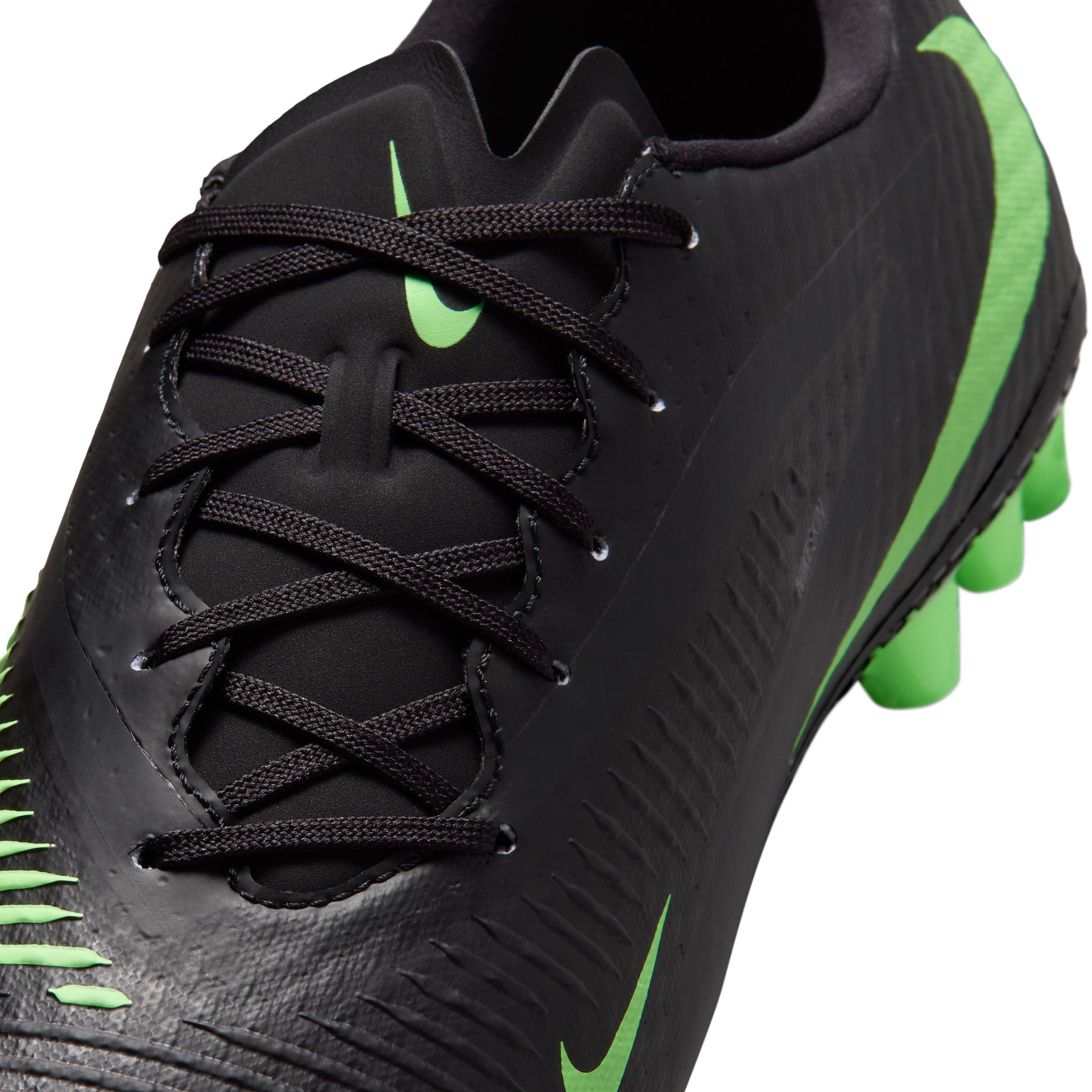Nike Phantom 6 Low Academy AG "Black/Black/Illusion Green" Men's Soccer Cleat - BLACK/BLACK/GREEN