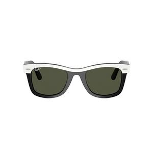 Ray-Ban Wayfarer Green Sunglasses – White on Black