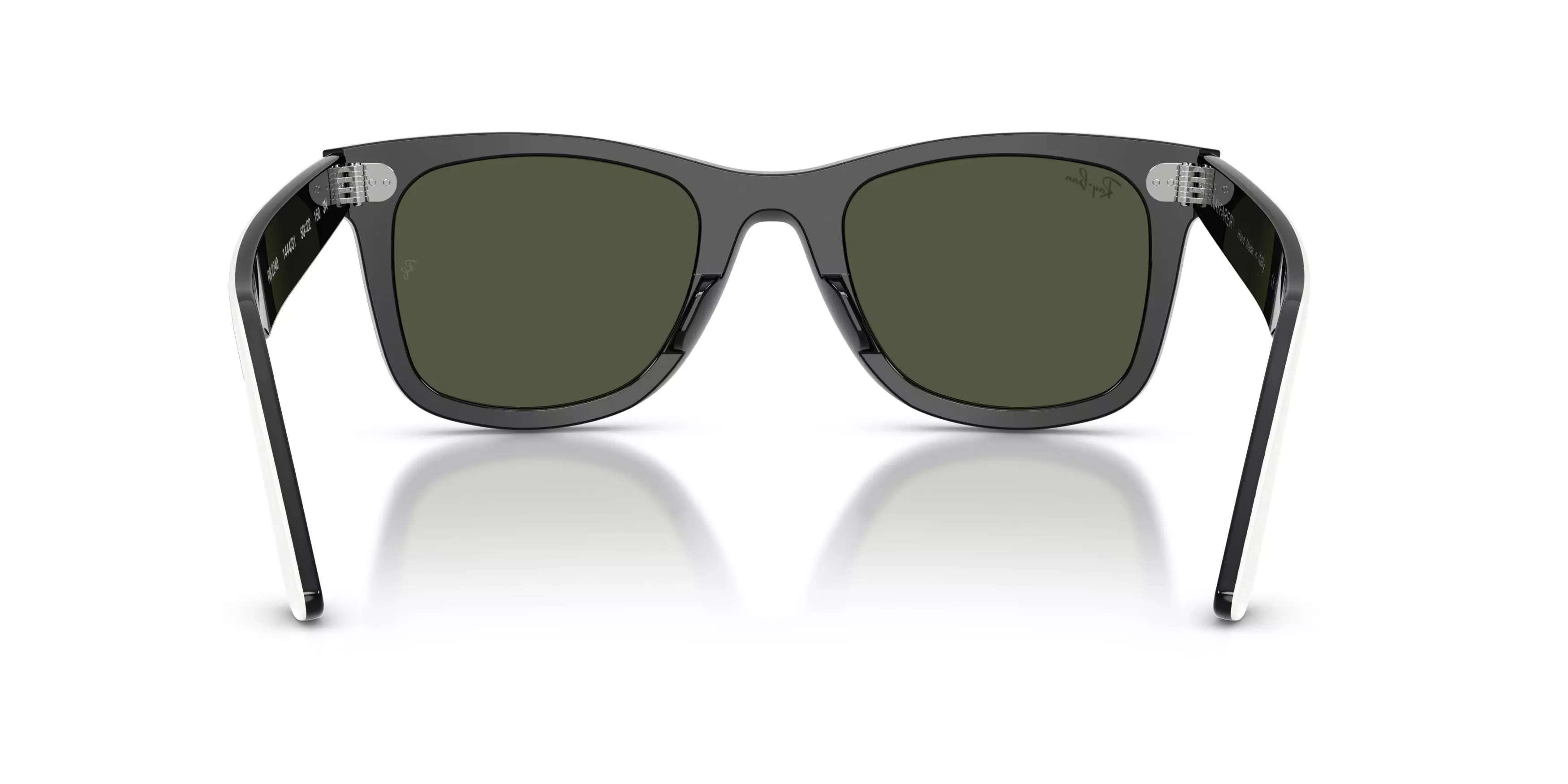 Ray-Ban Wayfarer Green Sunglasses – White on Black - WHITE/BLACK