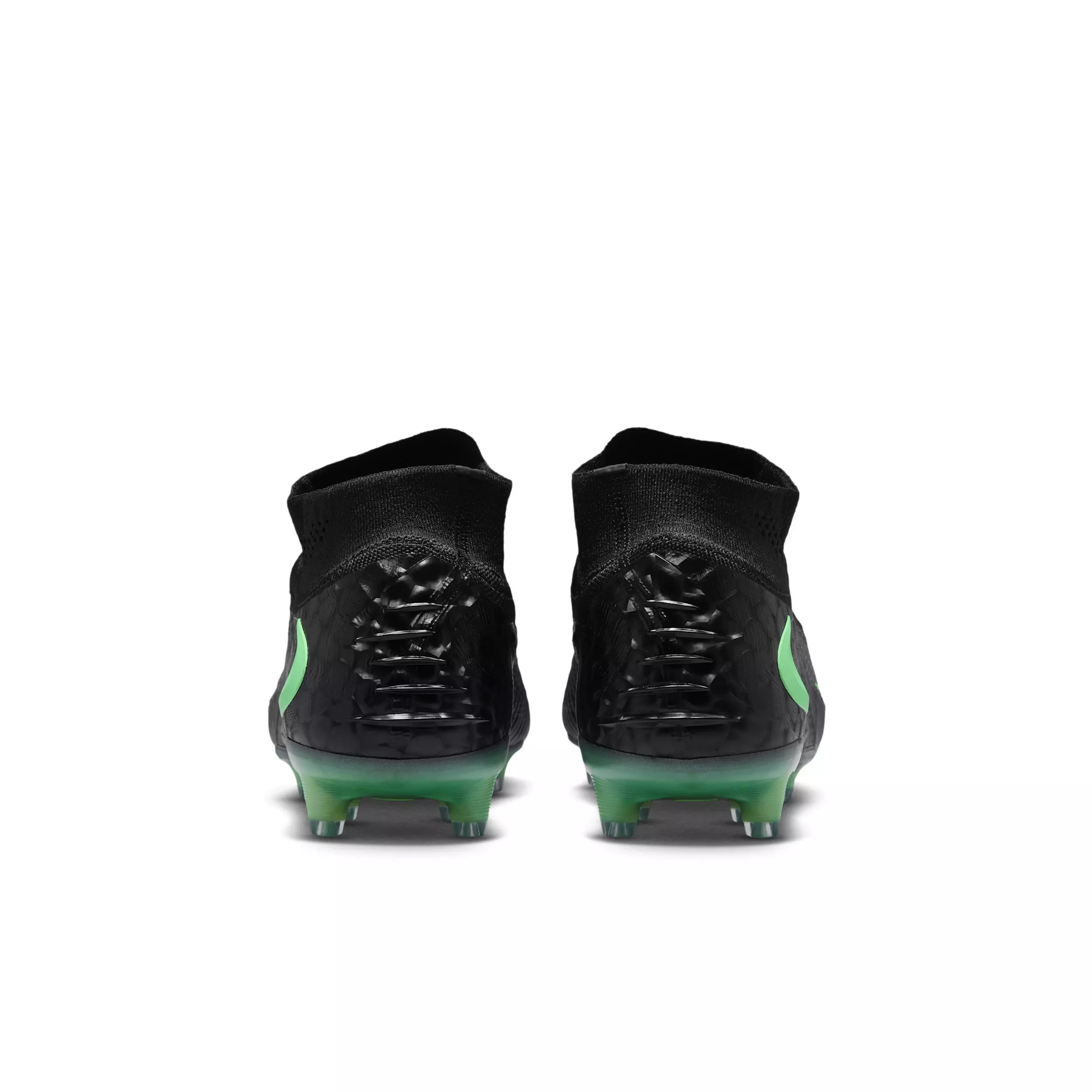 Nike Phantom 6 High Elite AG "Black/Black/Illusion Green" Men's Soccer Cleat - BLACK/BLACK/GREEN
