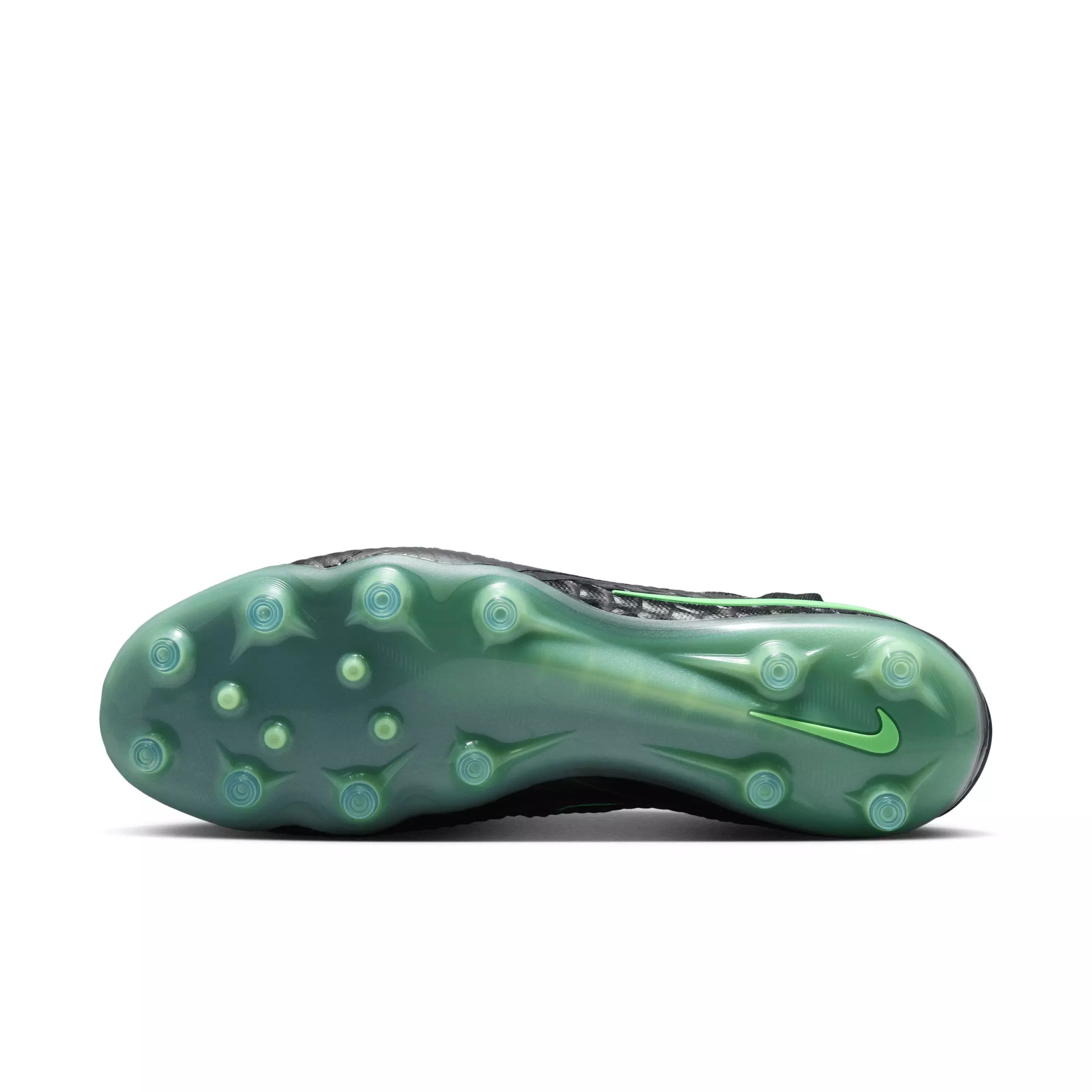 Nike Phantom 6 High Elite AG "Black/Black/Illusion Green" Men's Soccer Cleat - BLACK/BLACK/GREEN
