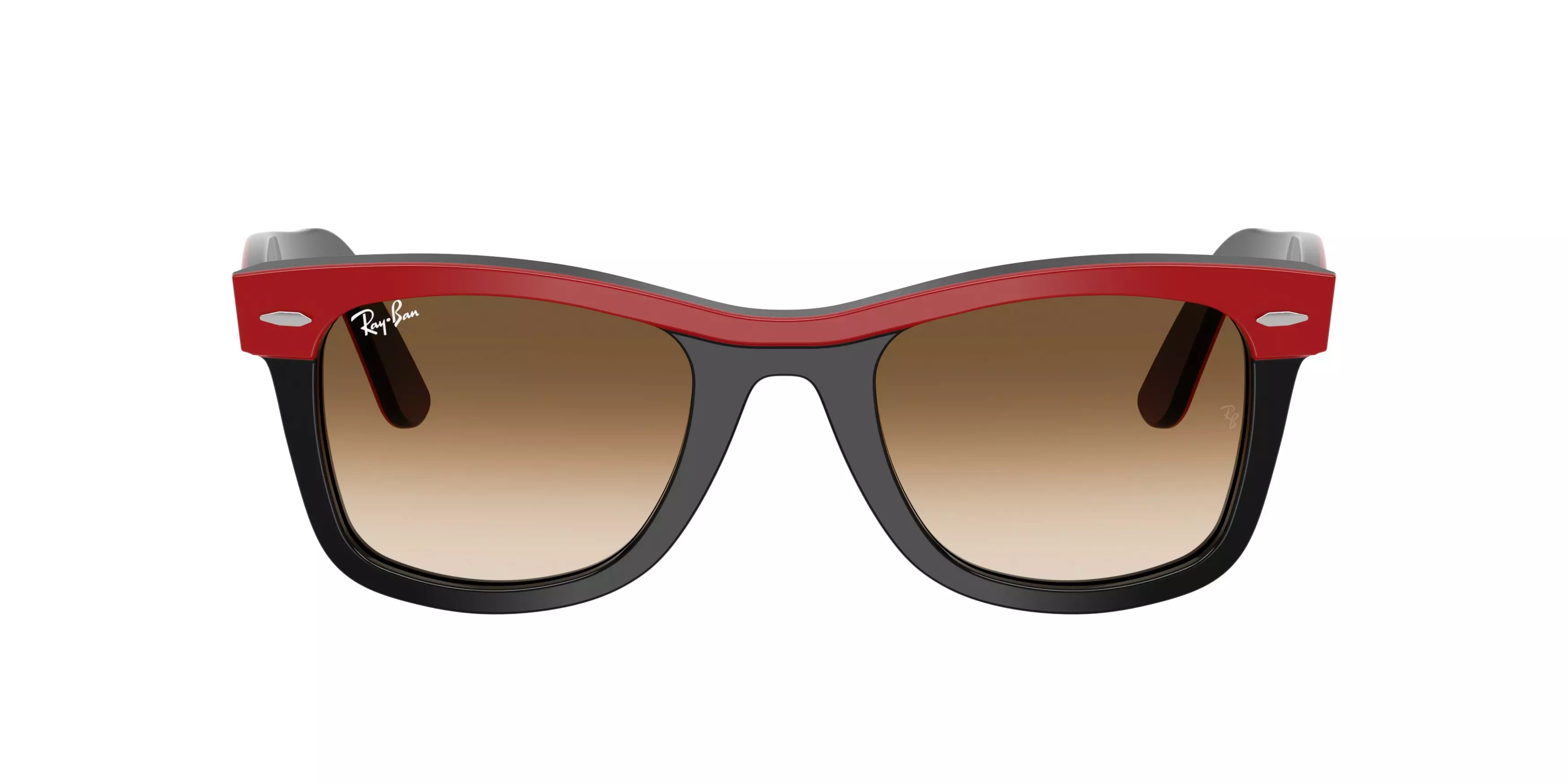 Ray-Ban Wayfarer Brown Gradient Sunglasses – Red on Black - RED/BLACK