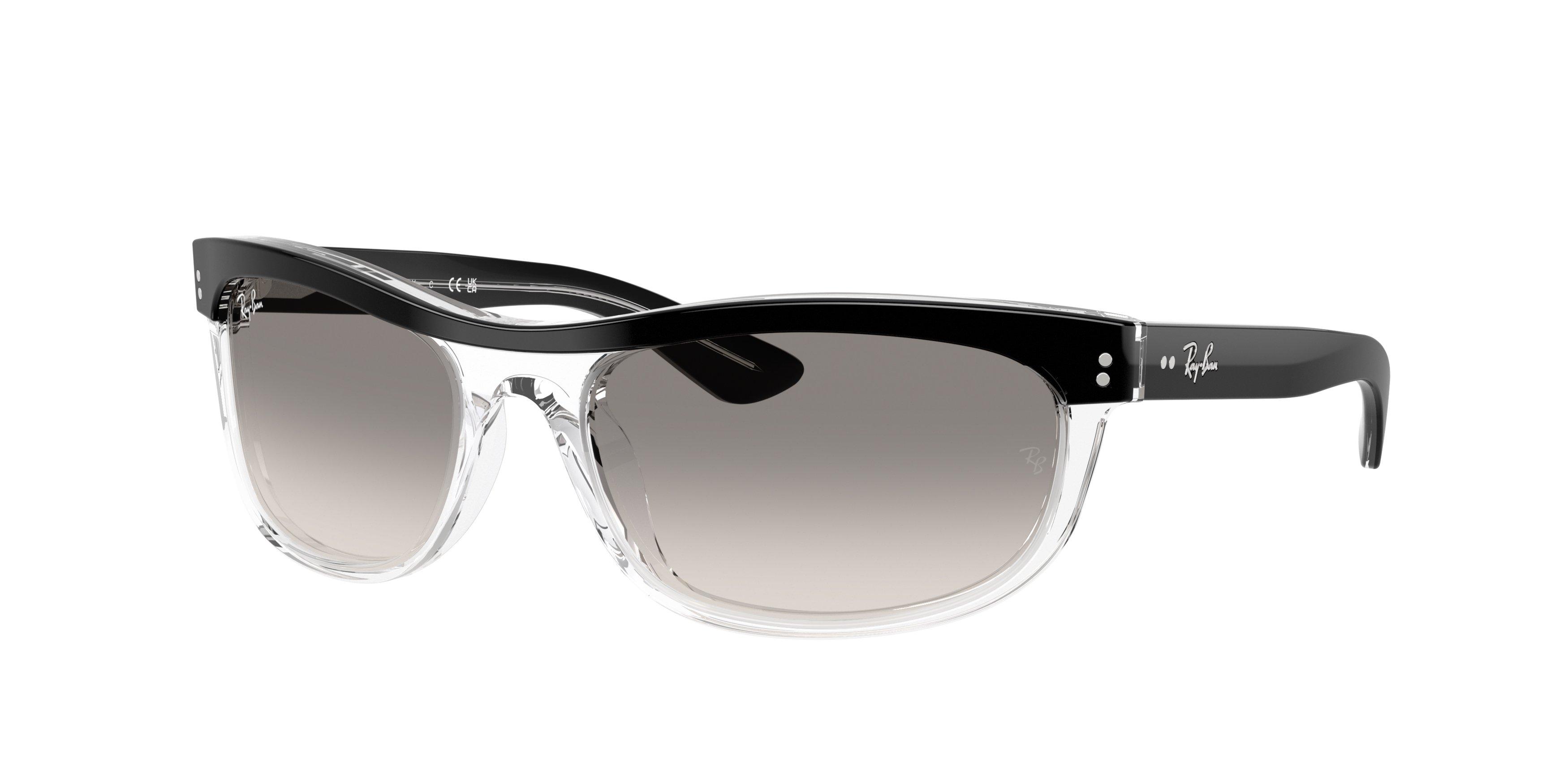 Ray-Ban Balorama Transparent Shaded Grey Sunglasses &ndash; Black on Transparent - BLACK/GREY Thumbnail View 1