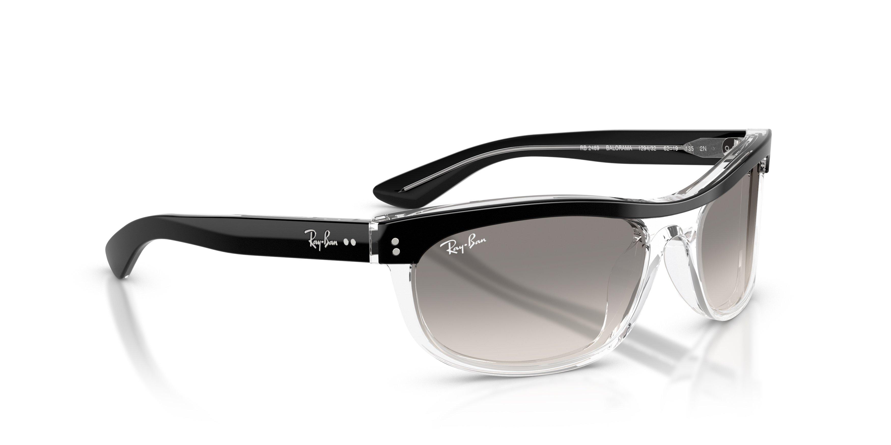 Ray-Ban Balorama Transparent Shaded Grey Sunglasses &ndash; Black on Transparent - BLACK/GREY Thumbnail View 4