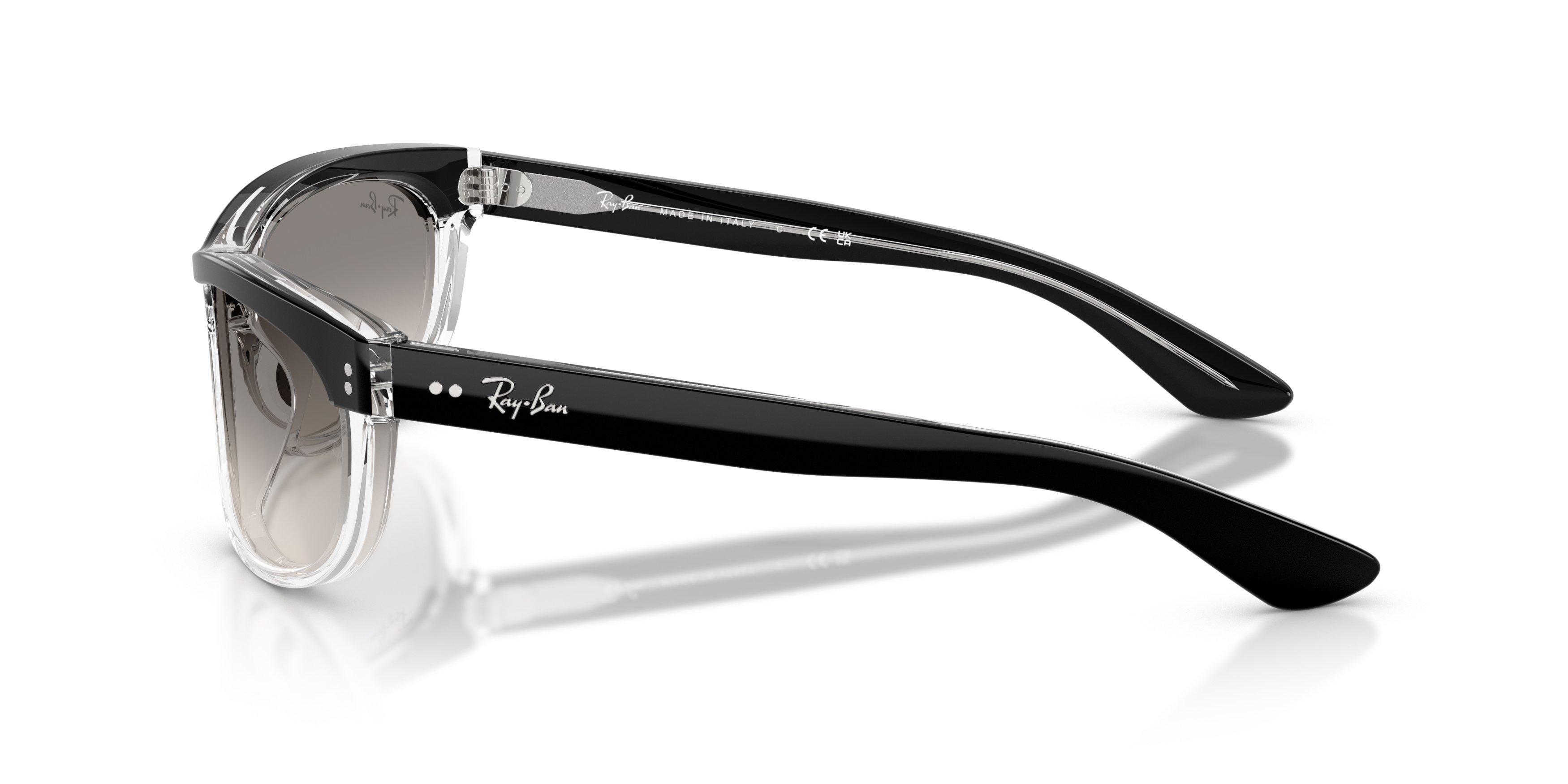 Ray-Ban Balorama Transparent Shaded Grey Sunglasses &ndash; Black on Transparent - BLACK/GREY Thumbnail View 5