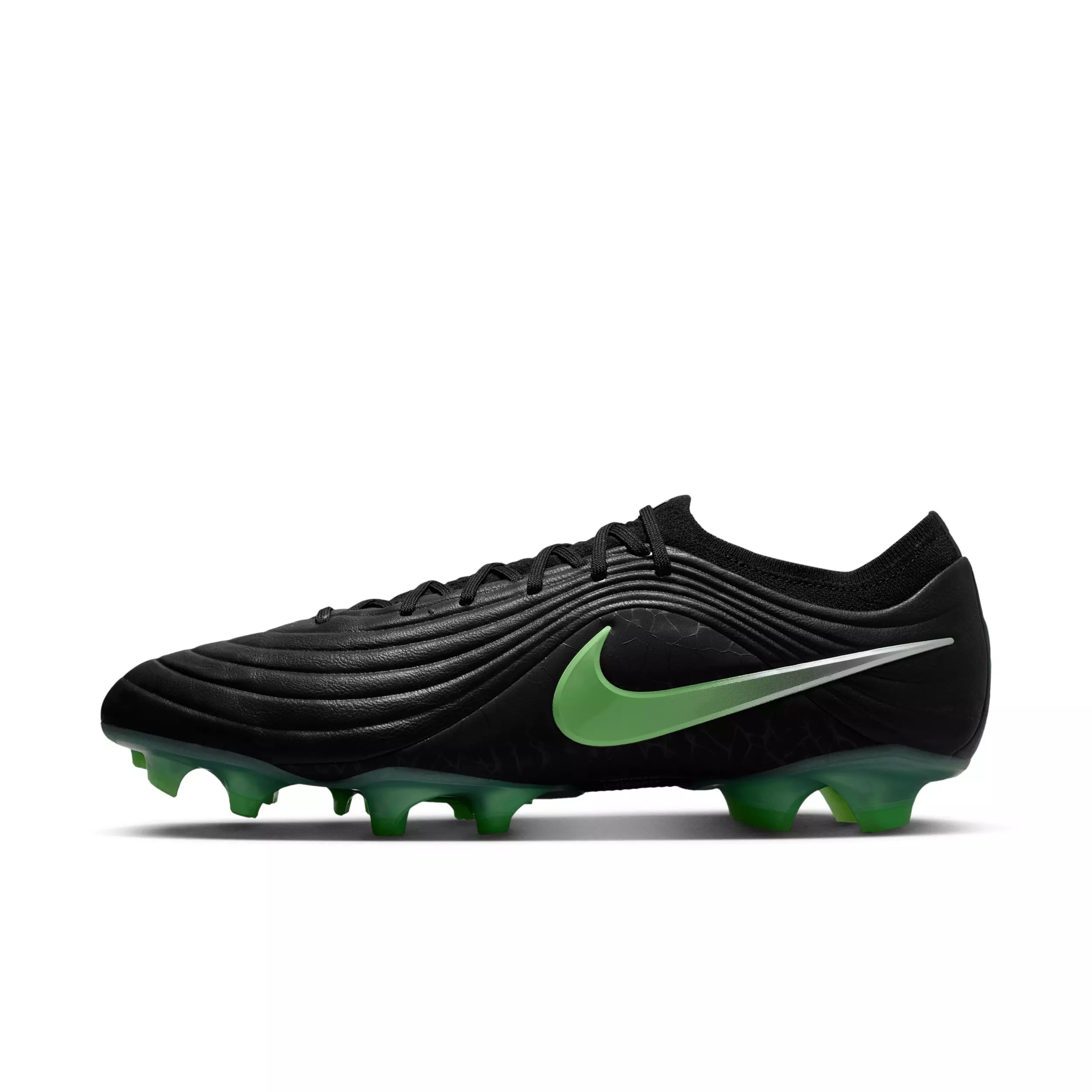 Nike Tiempo Maestro Elite FG "Black/Black/Illusion Green" Men's Soccer Cleat - BLACK/BLACK/GREEN