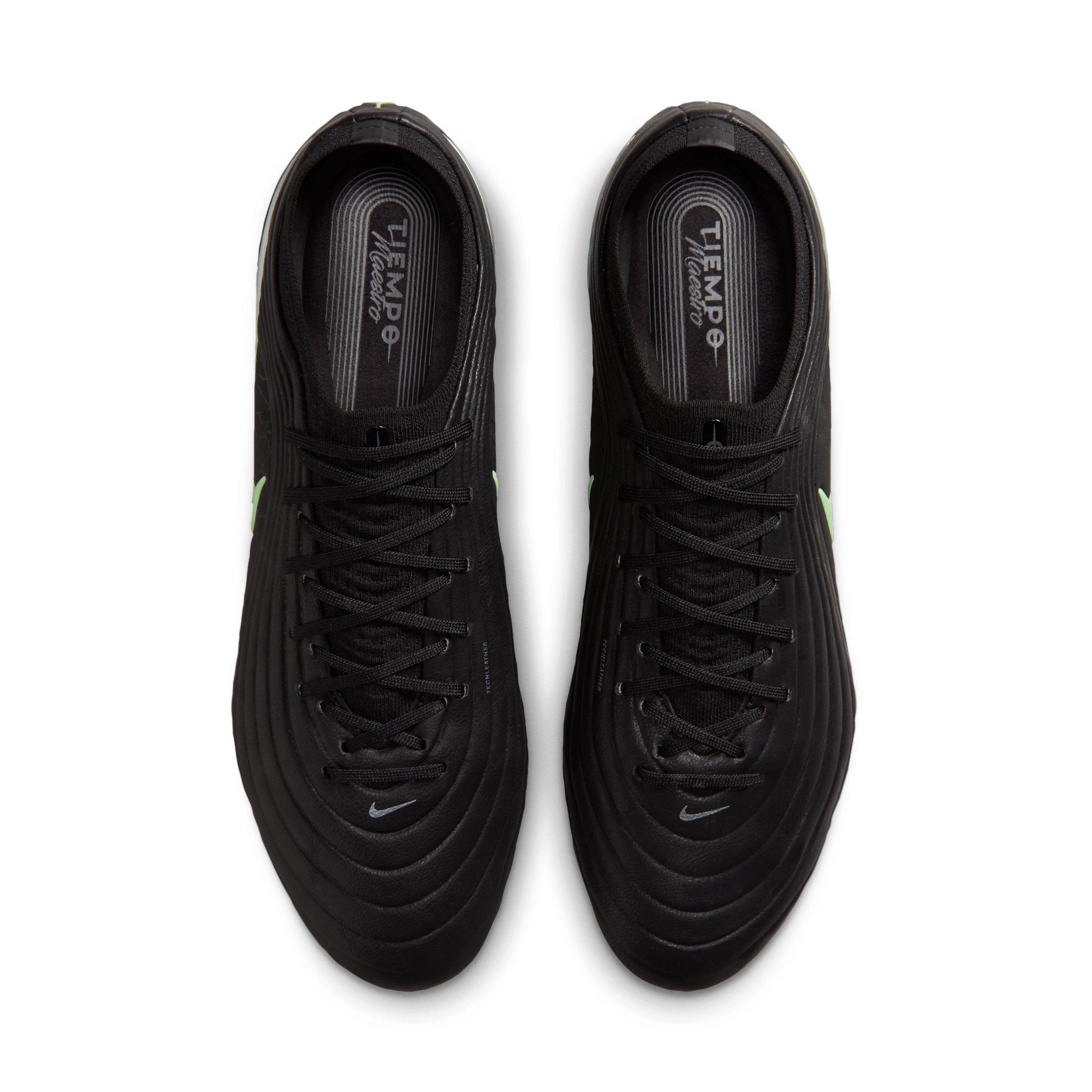 Nike Tiempo Maestro Elite FG "Black/Black/Illusion Green" Men's Soccer Cleat - BLACK/BLACK/GREEN Thumbnail View 4
