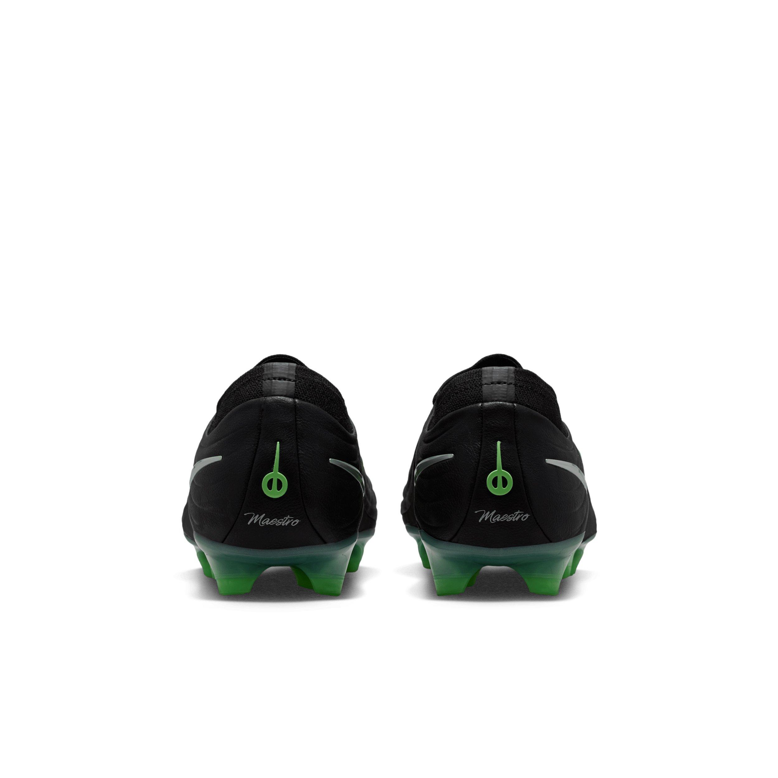 Nike Tiempo Maestro Elite FG "Black/Black/Illusion Green" Men's Soccer Cleat - BLACK/BLACK/GREEN Thumbnail View 5