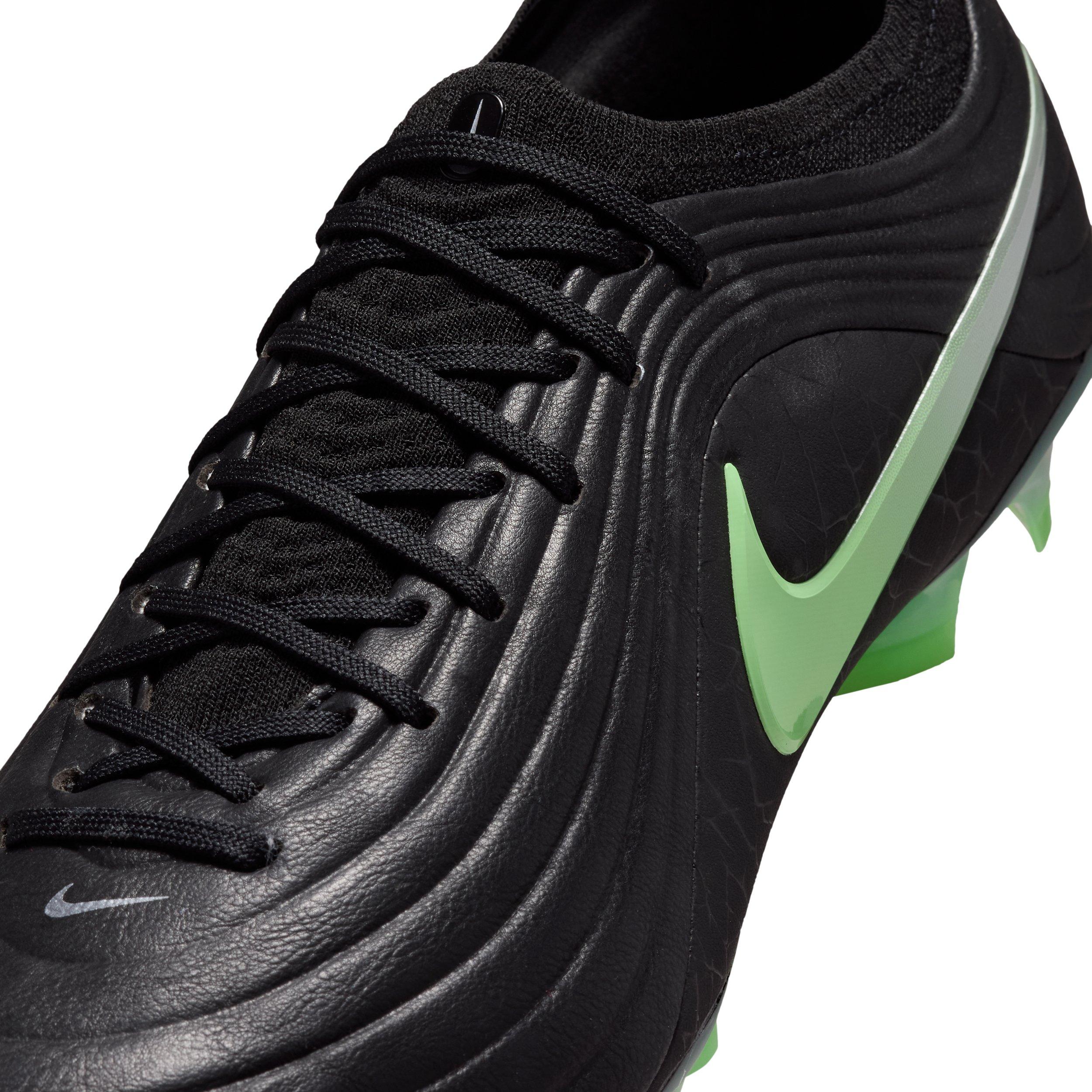 Nike Tiempo Maestro Elite FG "Black/Black/Illusion Green" Men's Soccer Cleat - BLACK/BLACK/GREEN Thumbnail View 8