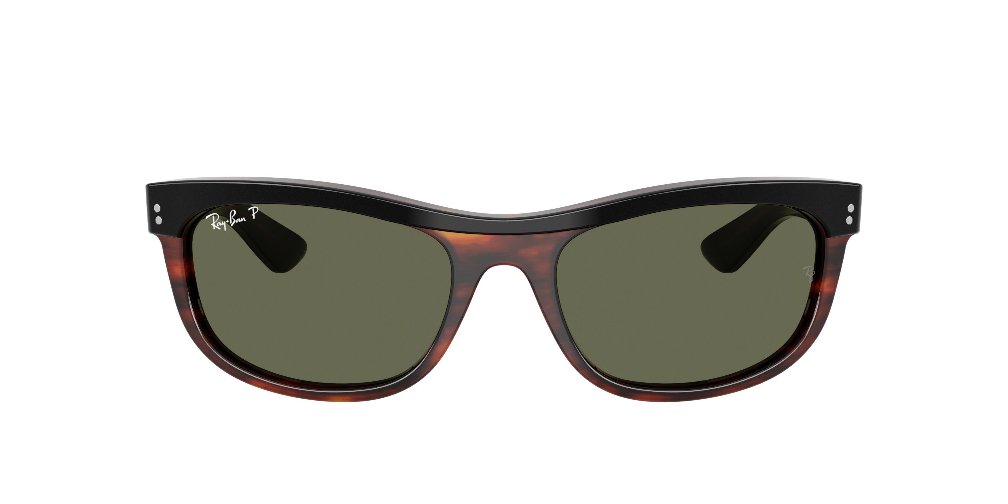 Ray-Ban Balorama Green Polarized Sunglasses &ndash; Black on Havana - BLACK/GREEN Thumbnail View 2