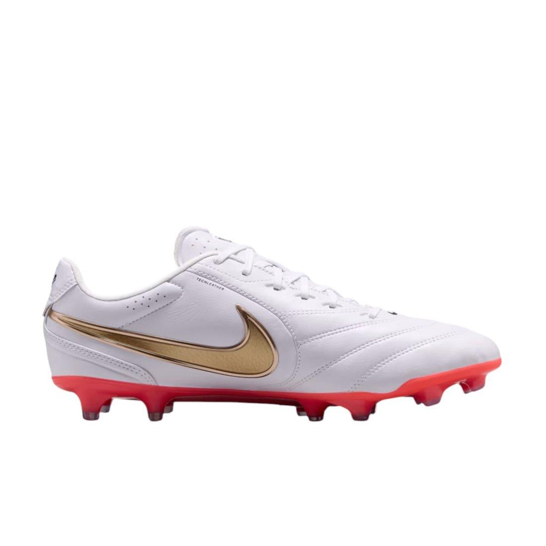 Nike Tiempo Ligera Pro FG "White/Bright Crimson/Blur" Men's Soccer Cleat - WHITE/CRIMSON/BLUR