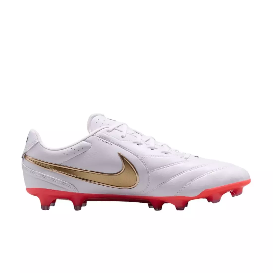 Nike Tiempo Ligera Pro FG "White/Bright Crimson/Blur" Men's Soccer Cleat - WHITE/CRIMSON/BLUR