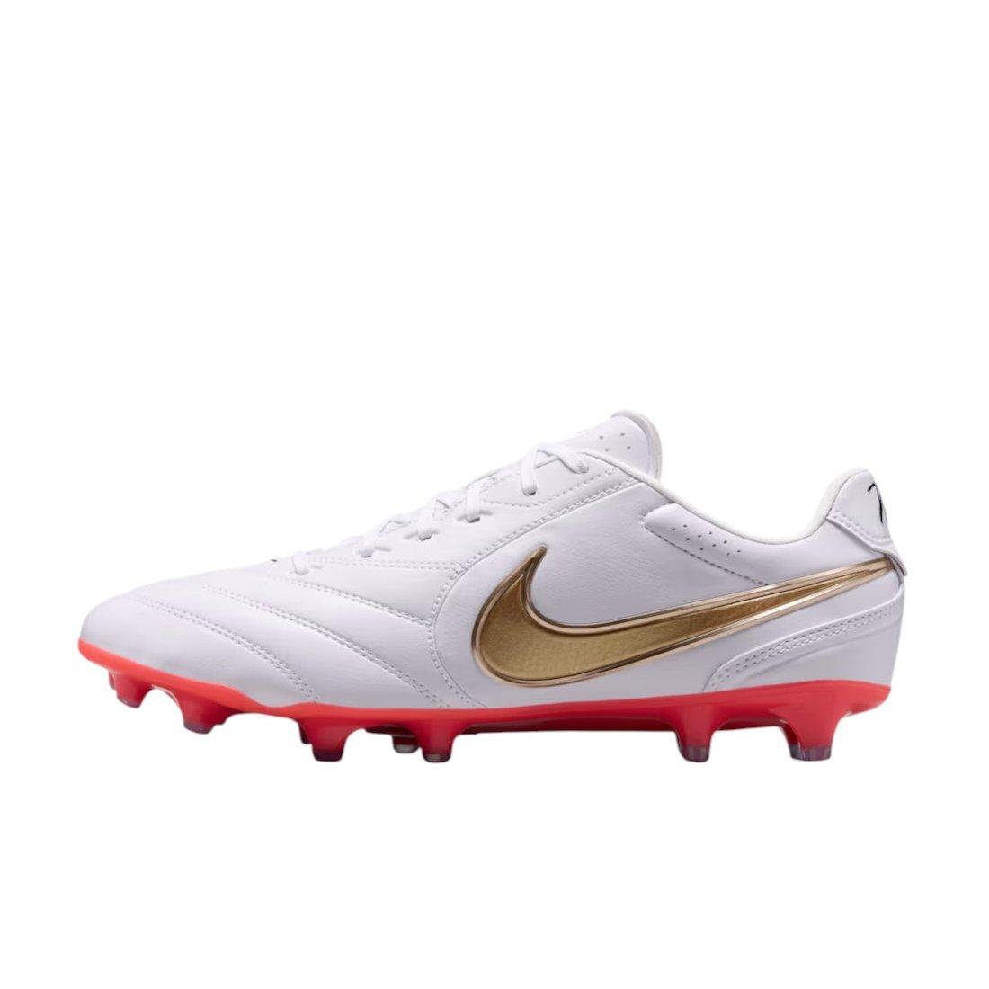 Nike Tiempo Ligera Pro FG "White/Bright Crimson/Blur" Men's Soccer Cleat - WHITE/CRIMSON/BLUR