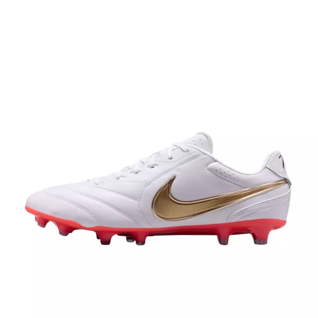Nike Tiempo Ligera Pro FG "White/Bright Crimson/Blur" Men's Soccer Cleat - WHITE/CRIMSON/BLUR