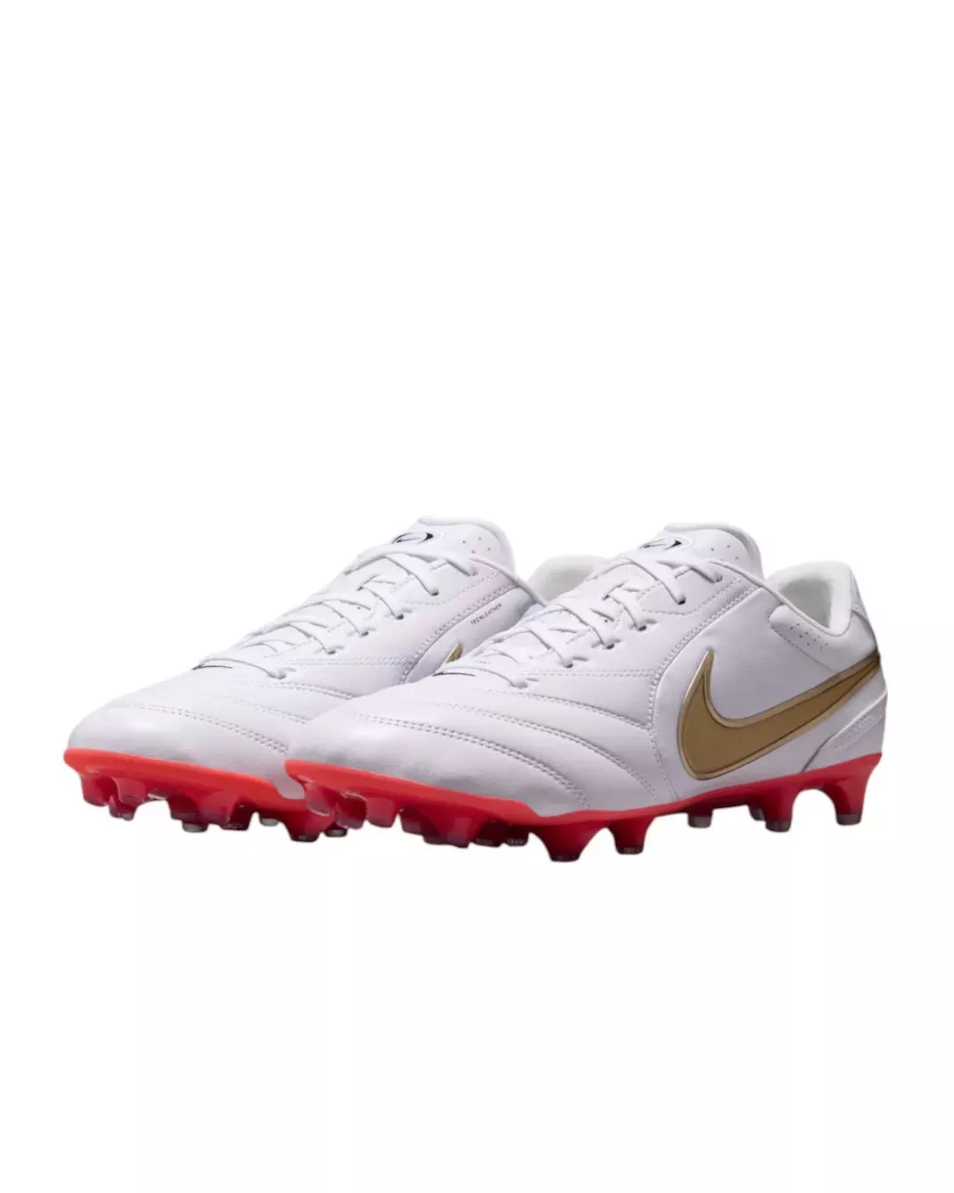 Nike Tiempo Ligera Pro FG "White/Bright Crimson/Blur" Men's Soccer Cleat - WHITE/CRIMSON/BLUR