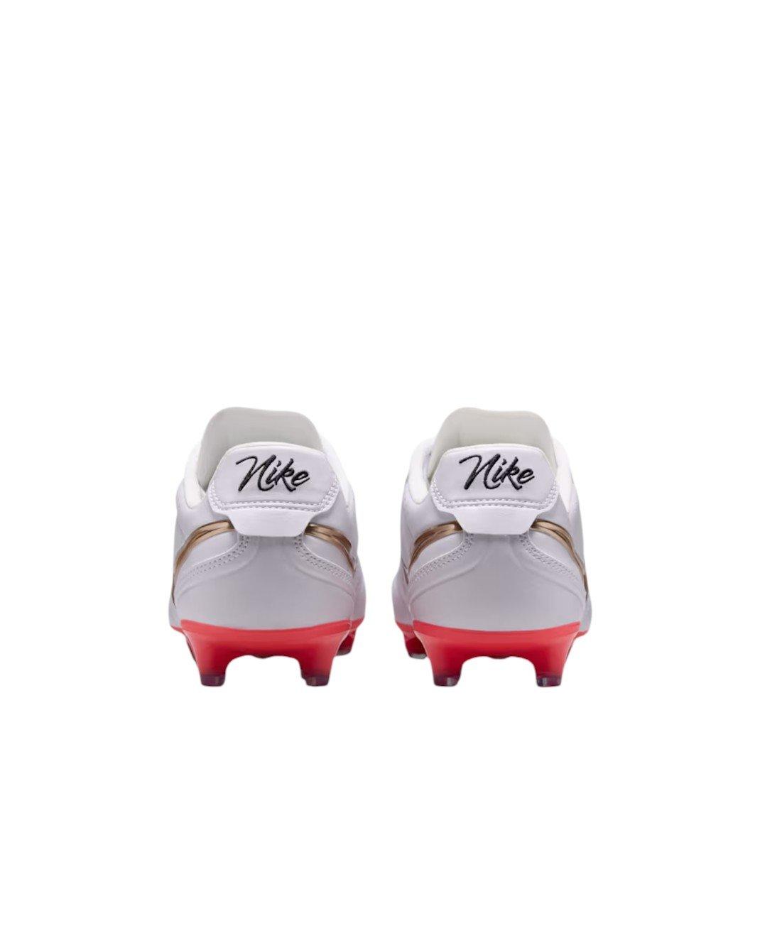 Nike Tiempo Ligera Pro FG "White/Bright Crimson/Blur" Men's Soccer Cleat - WHITE/CRIMSON/BLUR