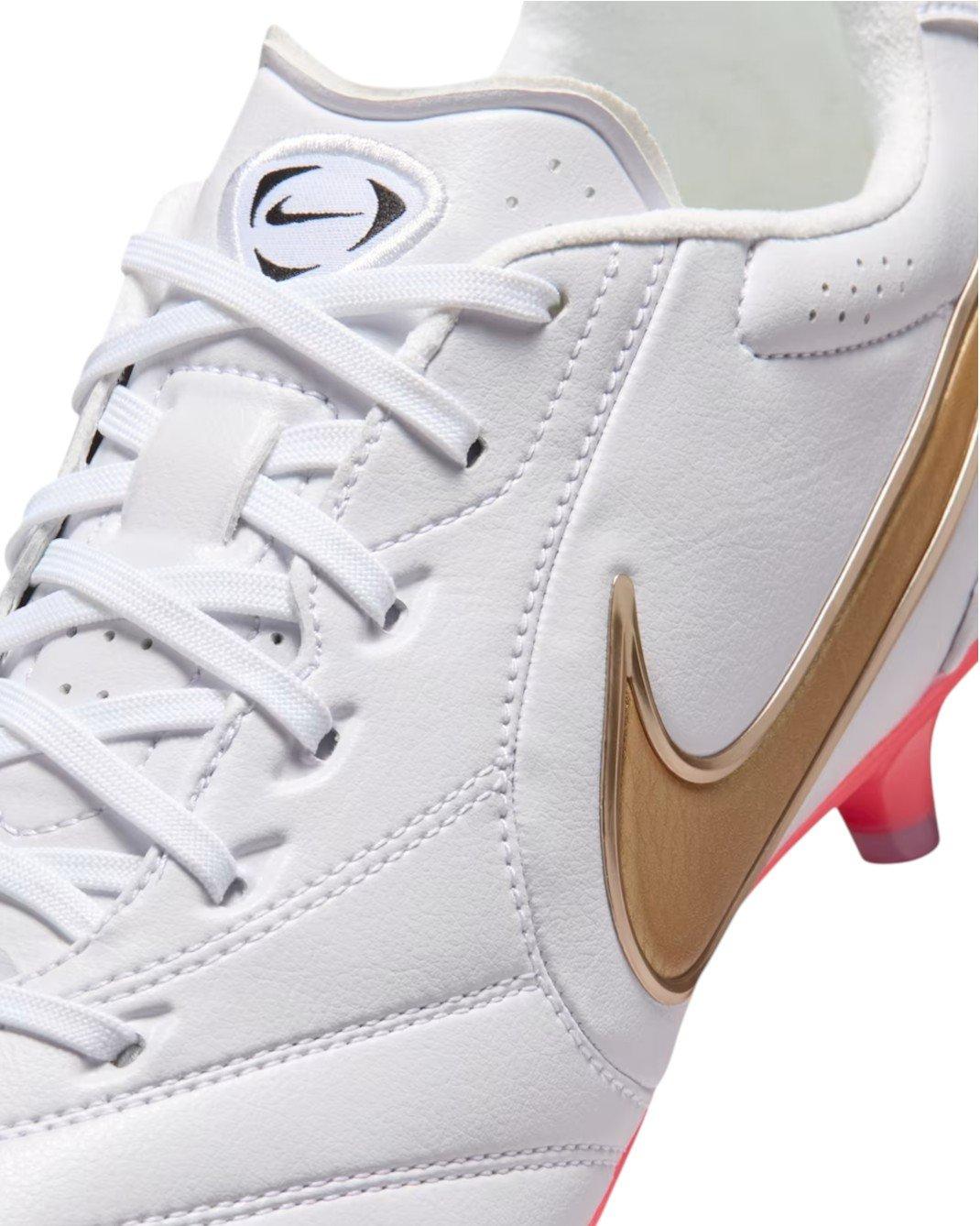 Nike Tiempo Ligera Pro FG "White/Bright Crimson/Blur" Men's Soccer Cleat - WHITE/CRIMSON/BLUR