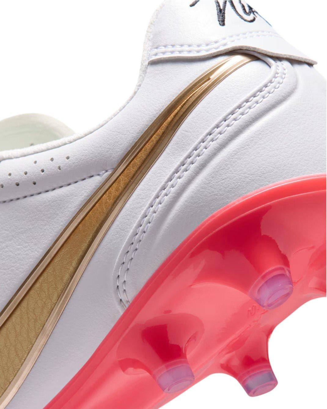Nike Tiempo Ligera Pro FG "White/Bright Crimson/Blur" Men's Soccer Cleat - WHITE/CRIMSON/BLUR