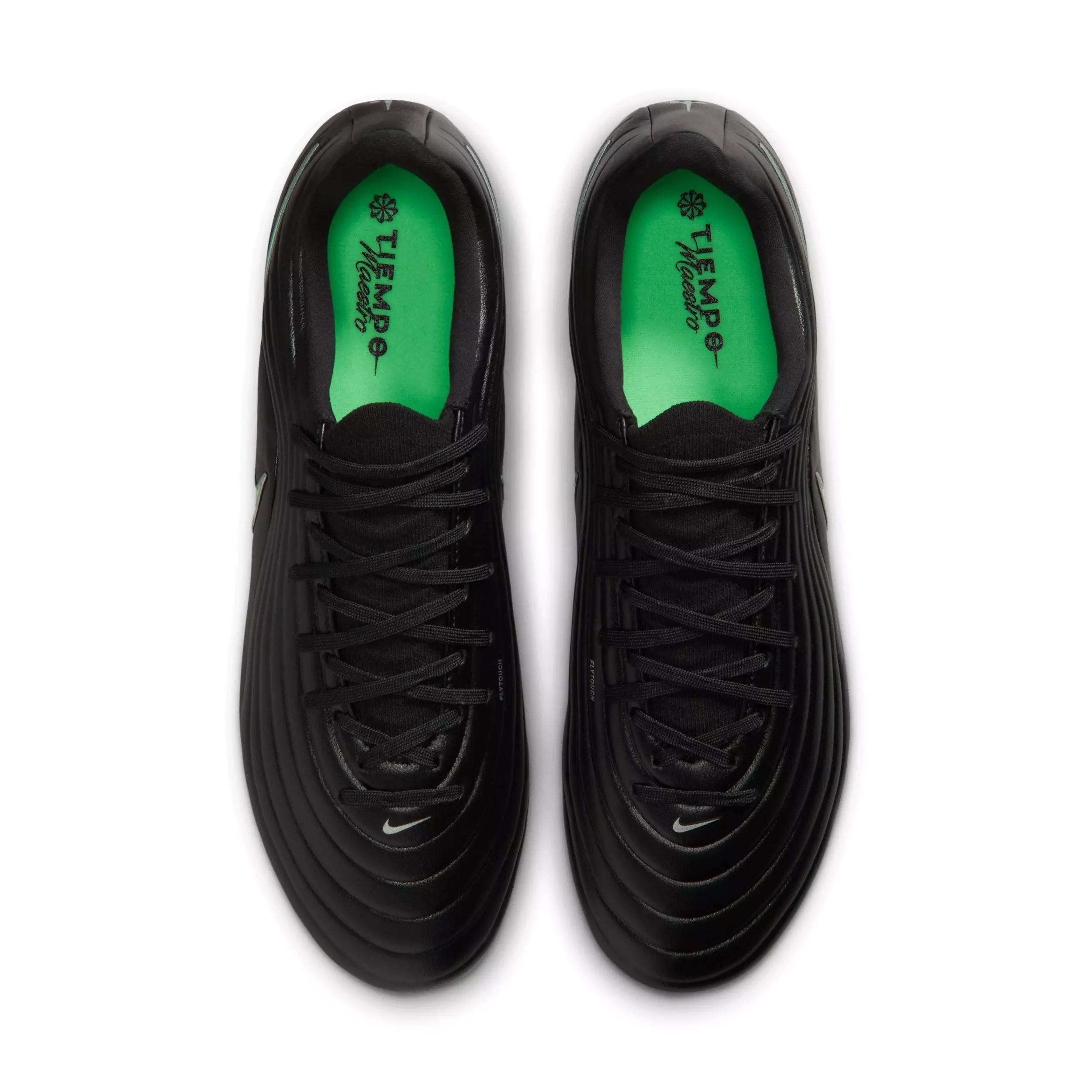 Nike Tiempo Maestro Academy MG "Black/Black/Illusion Green" Men's Soccer Cleat - BLACK/BLACK/GREEN