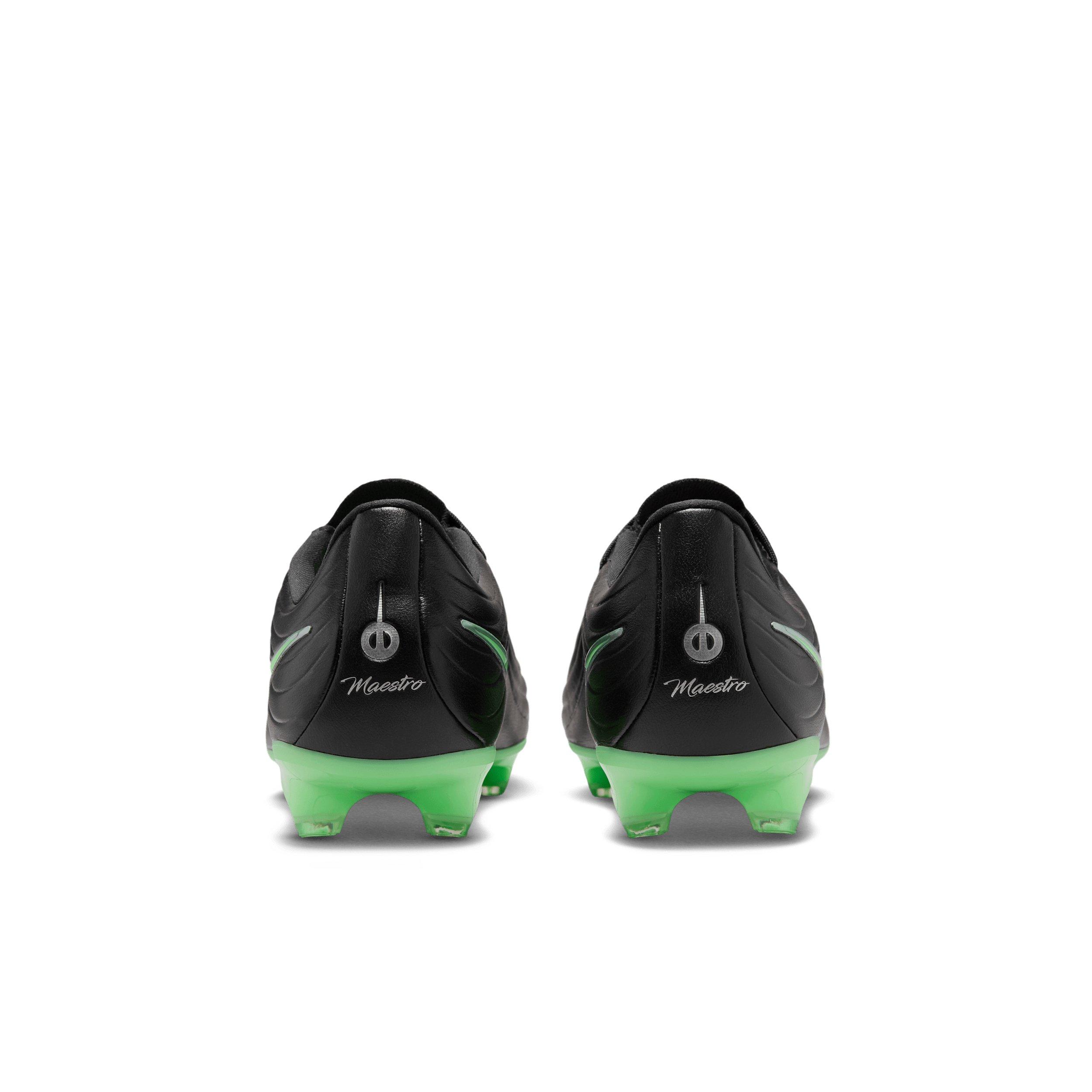 Nike Tiempo Maestro Academy MG "Black/Black/Illusion Green" Men's Soccer Cleat - BLACK/BLACK/GREEN Thumbnail View 5