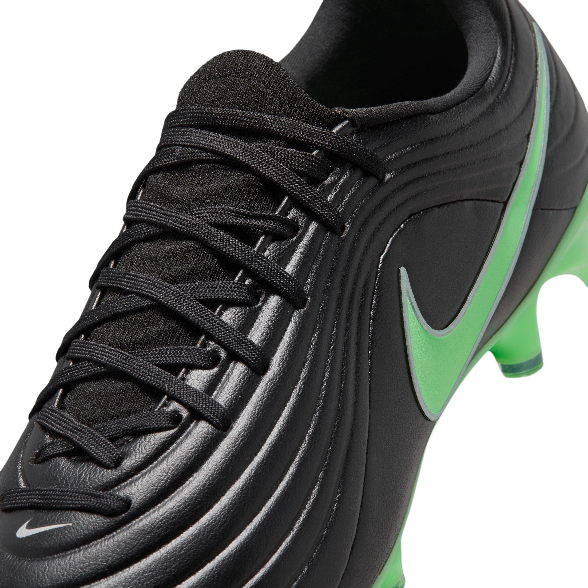 Nike Tiempo Maestro Academy MG "Black/Black/Illusion Green" Men's Soccer Cleat - BLACK/BLACK/GREEN Thumbnail View 8