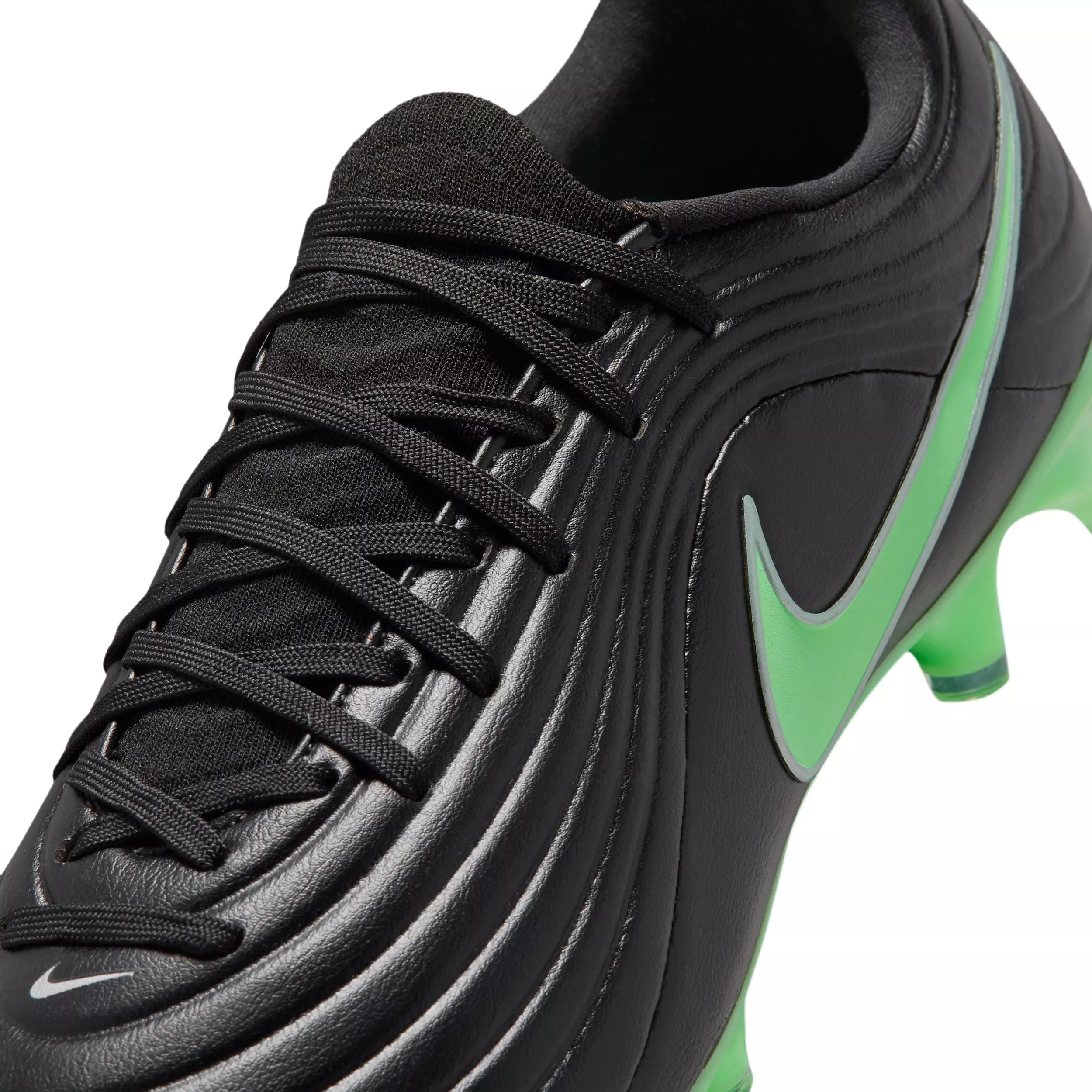 Nike Tiempo Maestro Academy MG "Black/Black/Illusion Green" Men's Soccer Cleat - BLACK/BLACK/GREEN