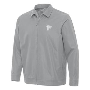 Antigua Men's Atlanta Falcons Pivot Jacket-Light Grey